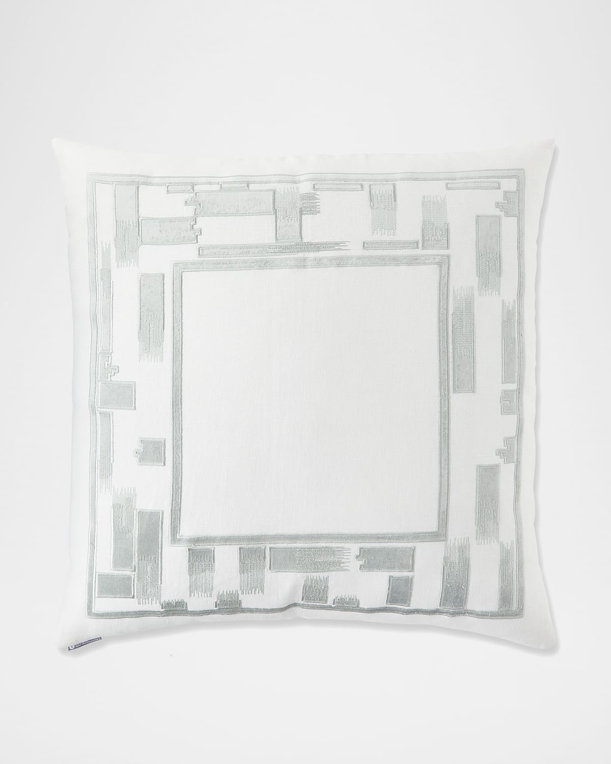 Lili Alessandra Capri Linen Euro Decorative Pillow, 28 X 28 In Aquamarine