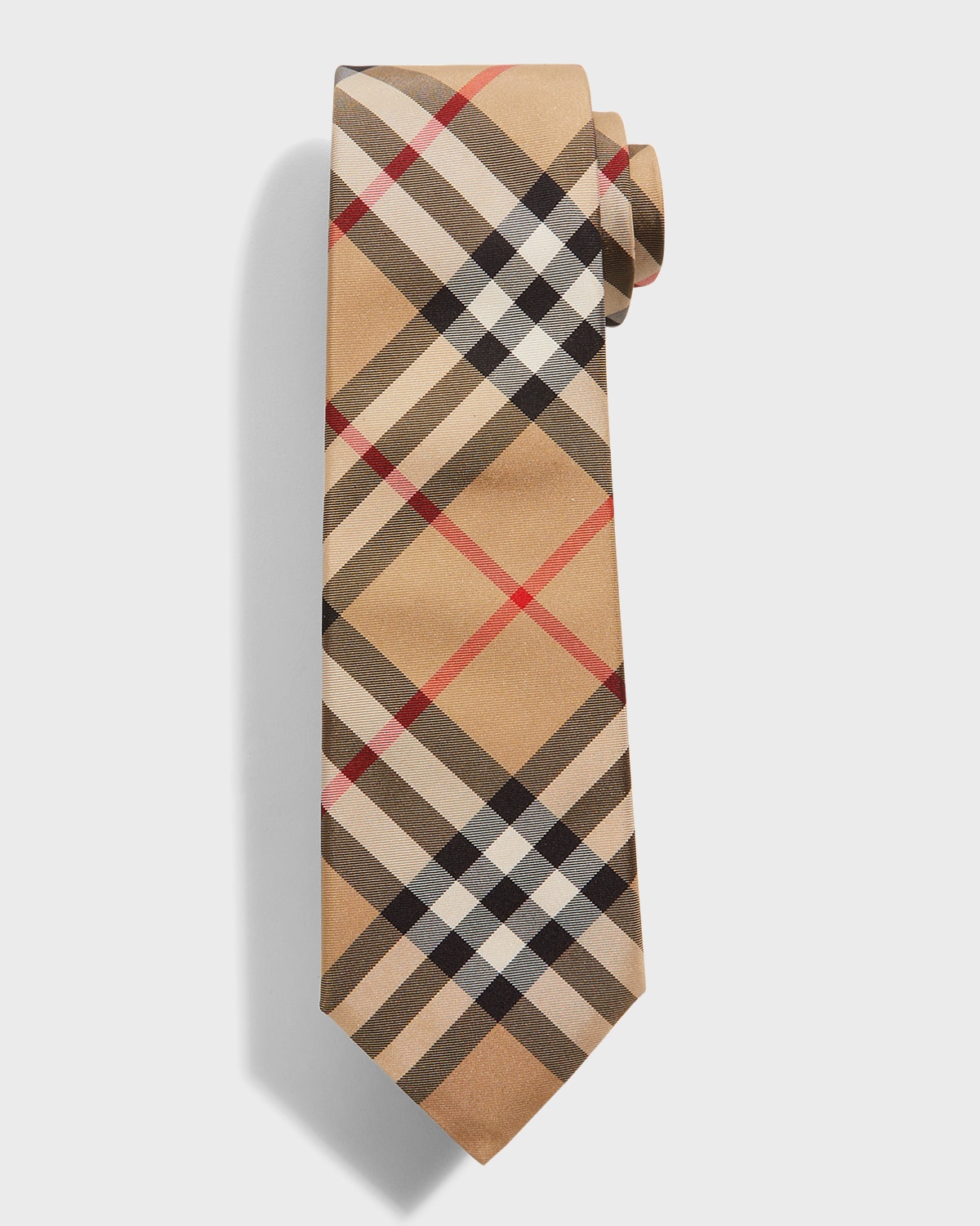 Burberry Modern Cut Vintage Check Silk Tie In Archive Beige | ModeSens