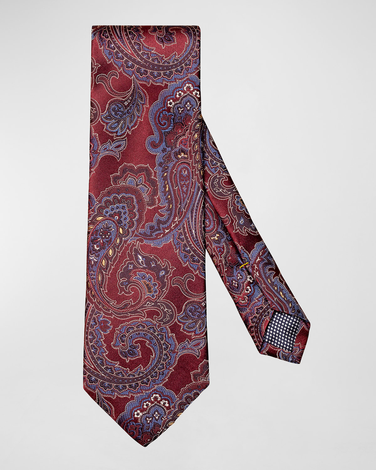 Shop Eton Men's Paisley Silk Tie In Burgundy