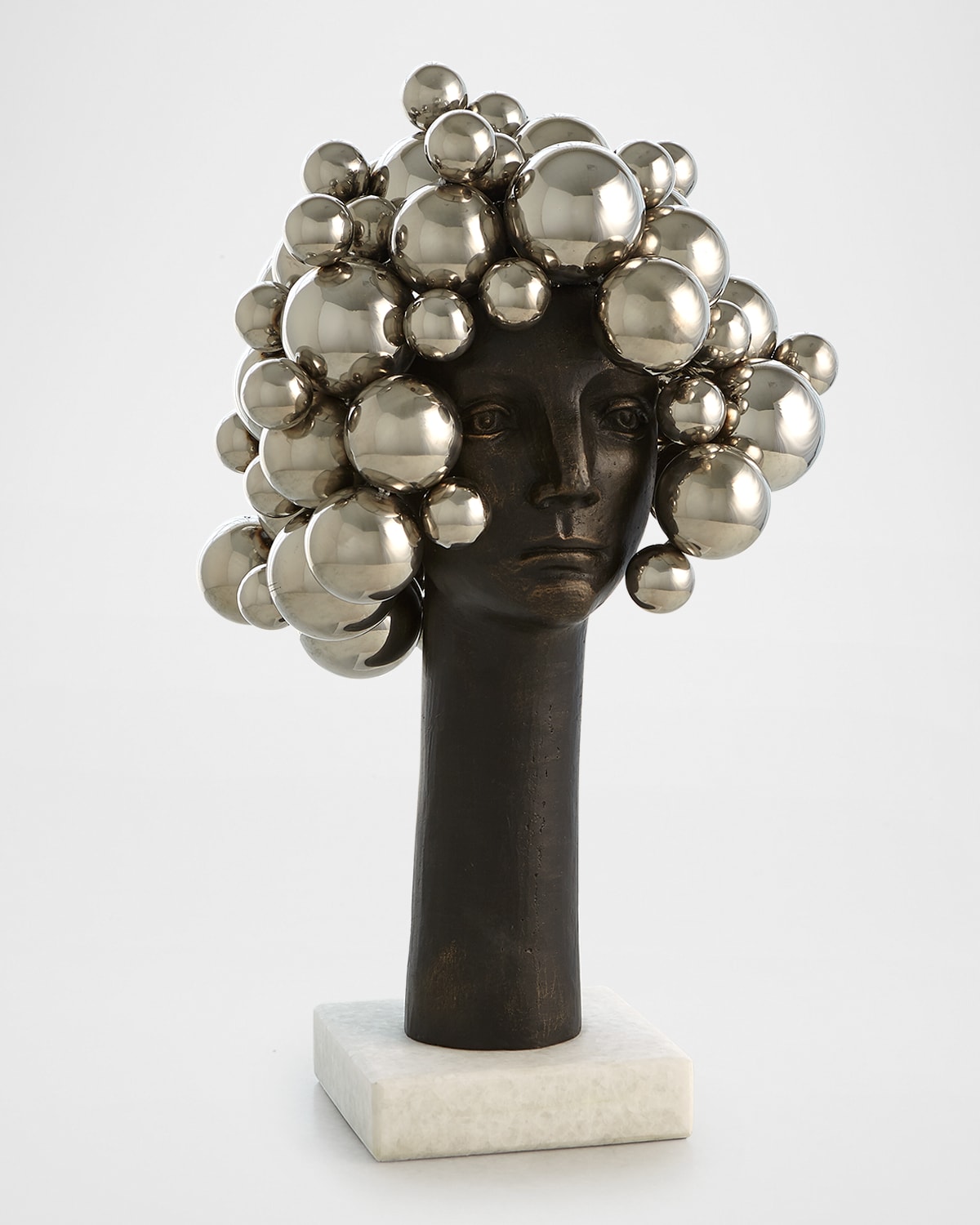 Global Views Bubble For Brains Sculpture In Nickel