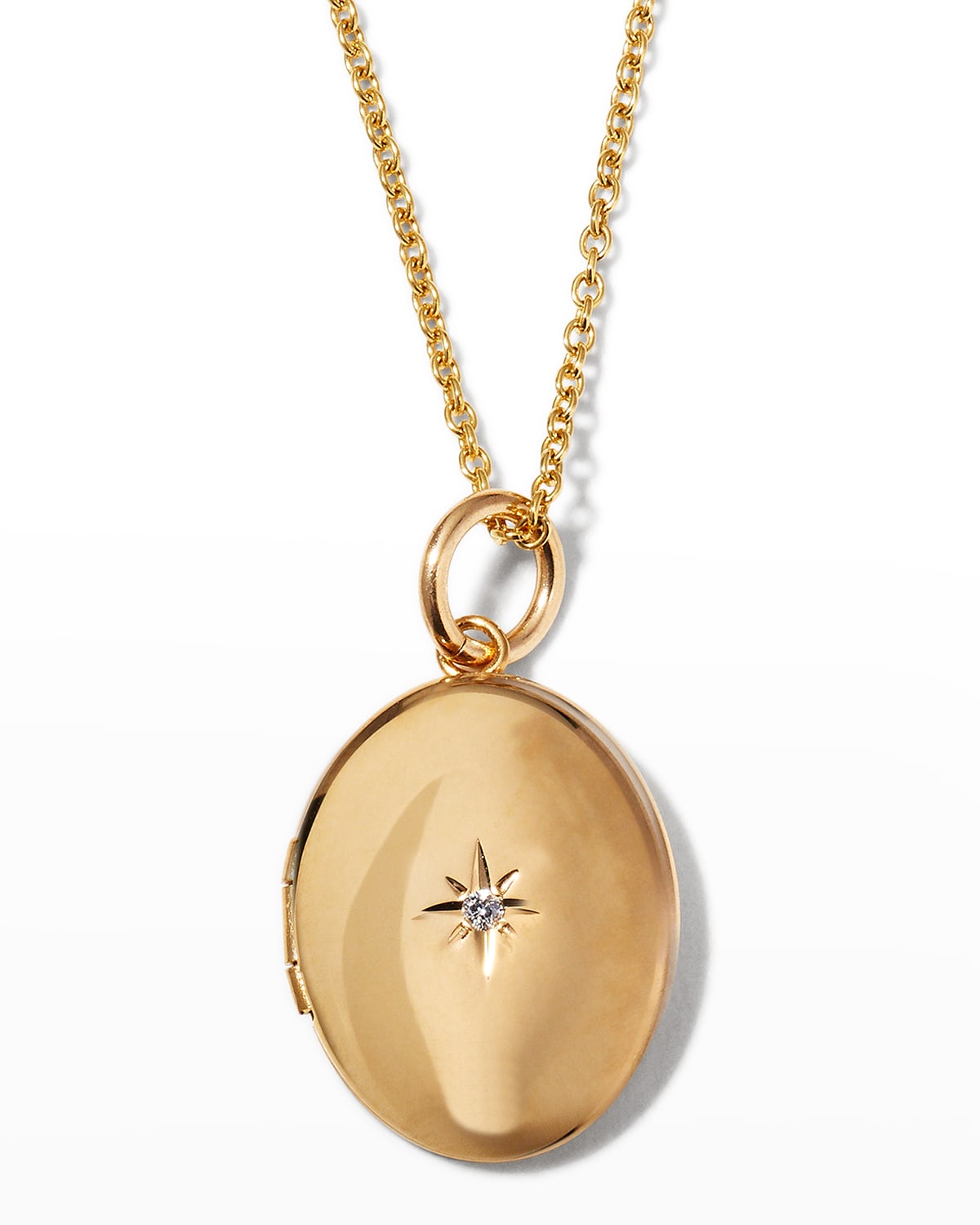Alana 14K Gold Diamond Locket Necklace
