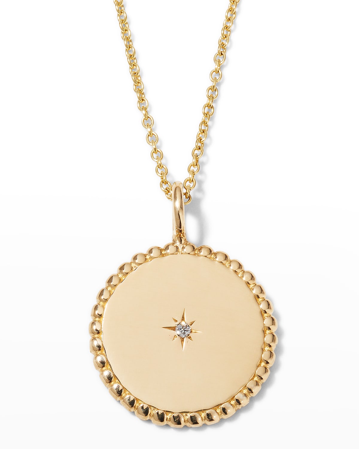 Alana 14K Gold Beaded Medallion Necklace