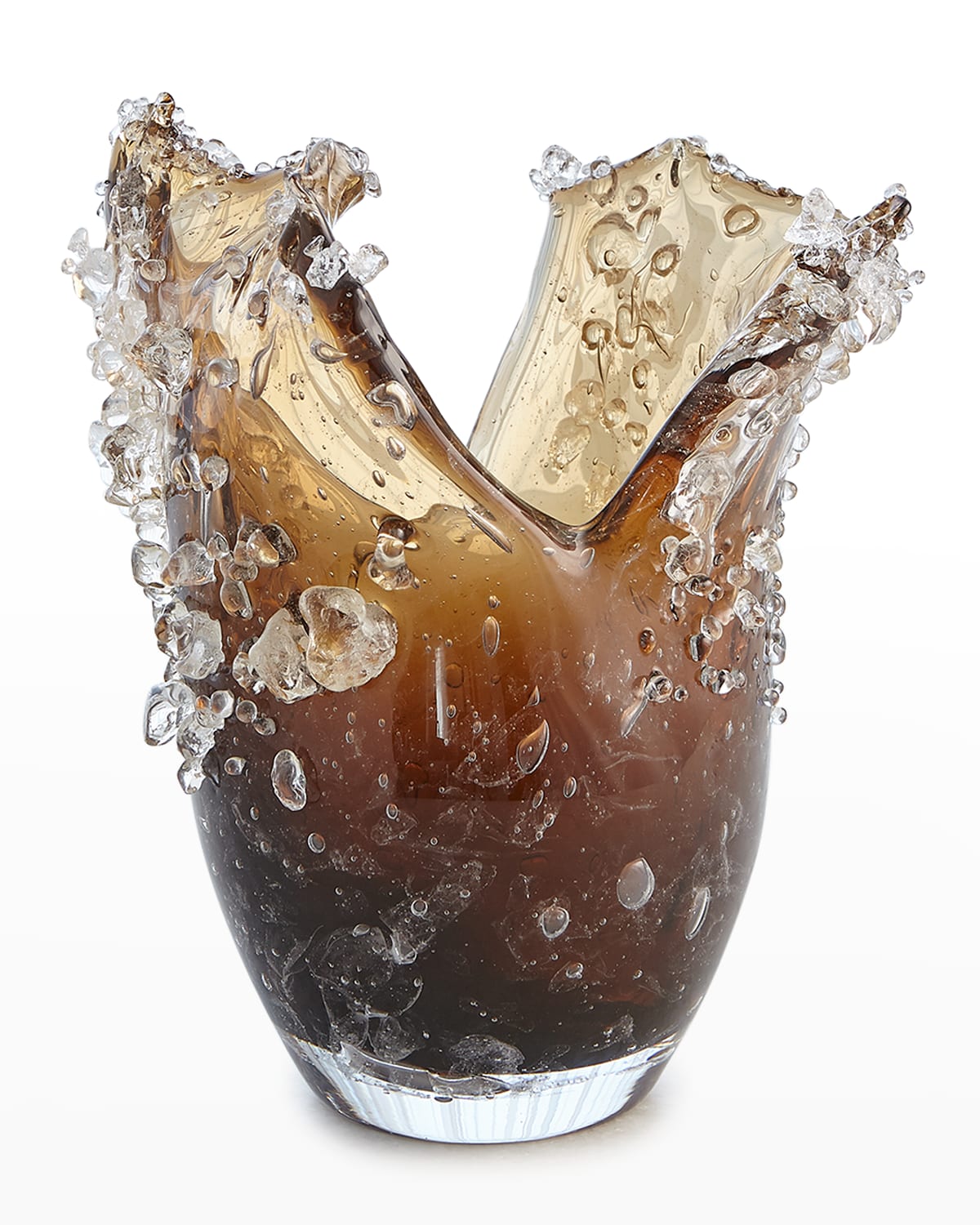 Global Views Dual Wave Bowl In Tobacco