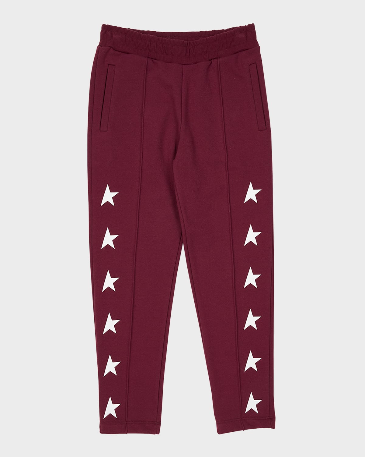 Golden Goose Star-print Cotton-jersey Track Pants In Windsor Wine 4023