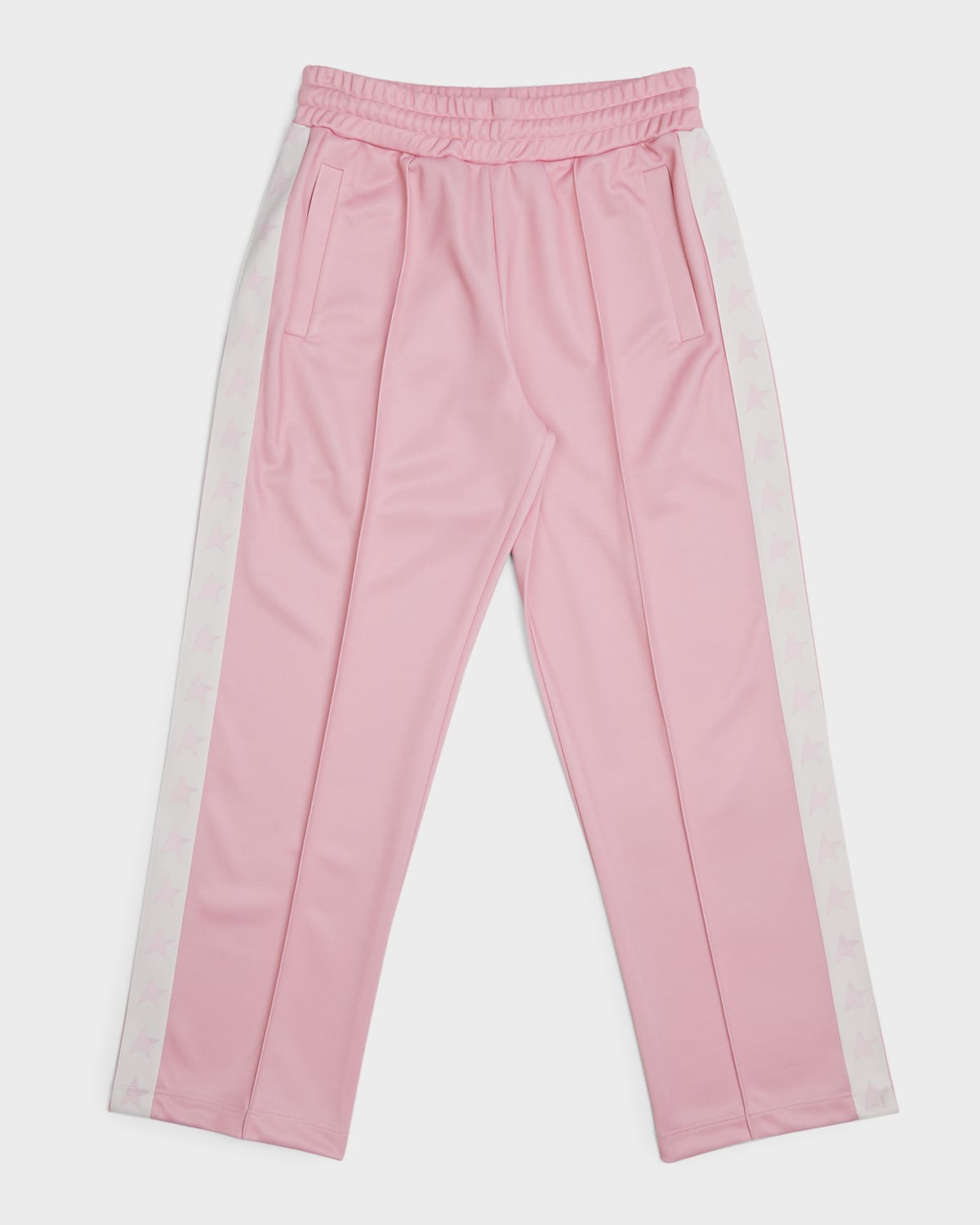 Shop Golden Goose Girl's Star Tapered Joggers In Pink/white
