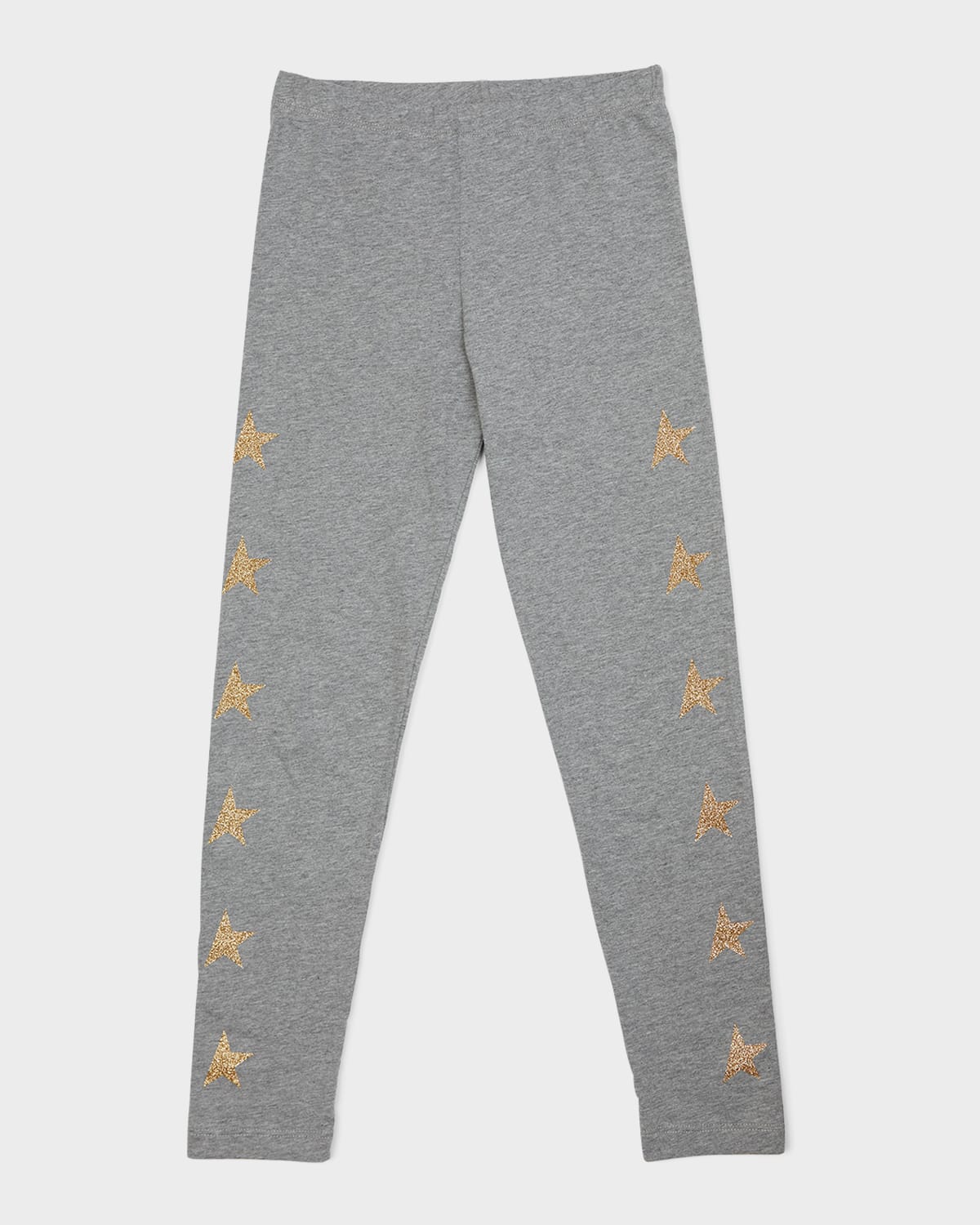 Golden Goose Kids' Star/ Girls Leggings/ Glitter Multistar Printed In Grey