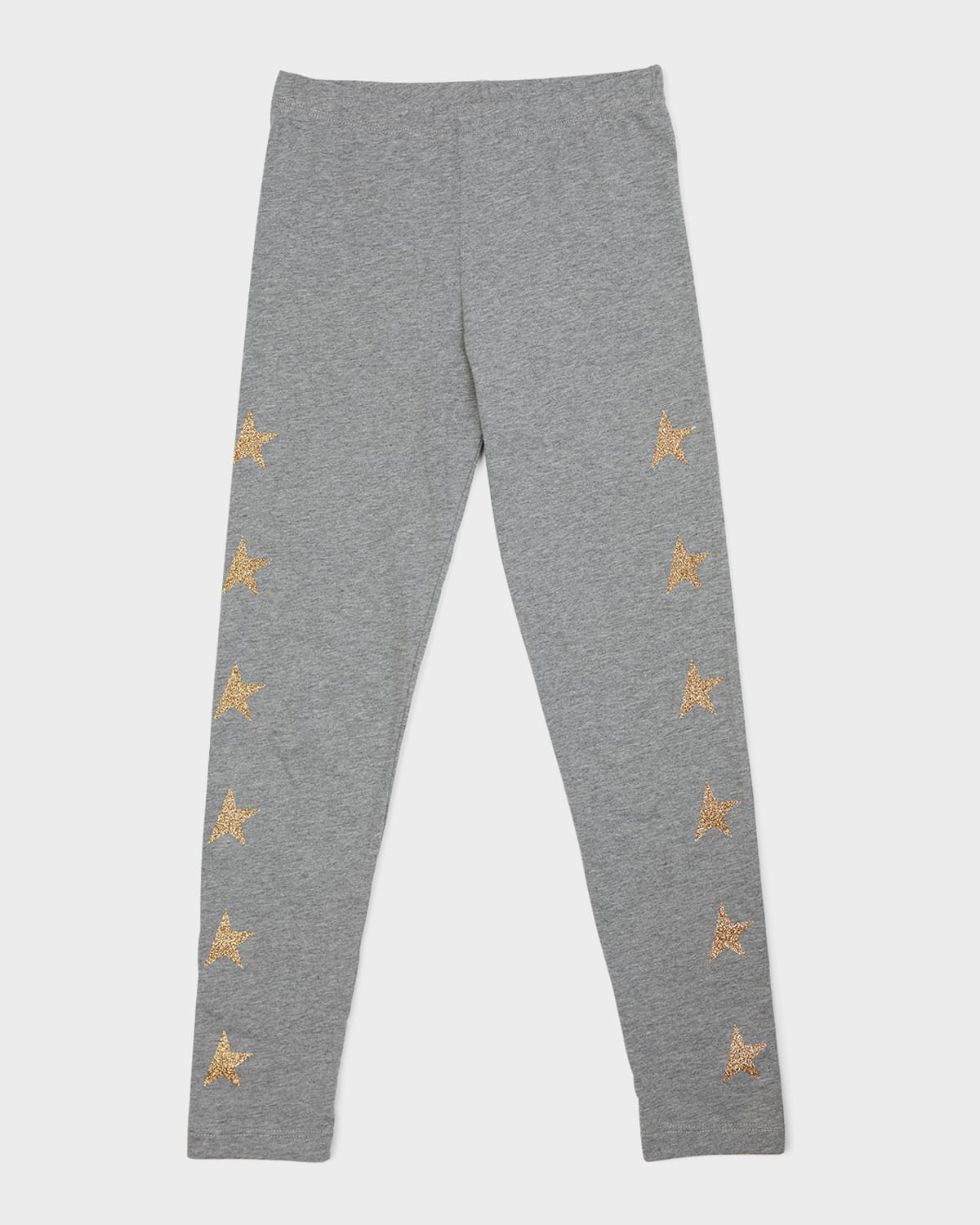 Golden Goose Kids' Star/ Girls Leggings/ Glitter Multistar Printed In Grigio