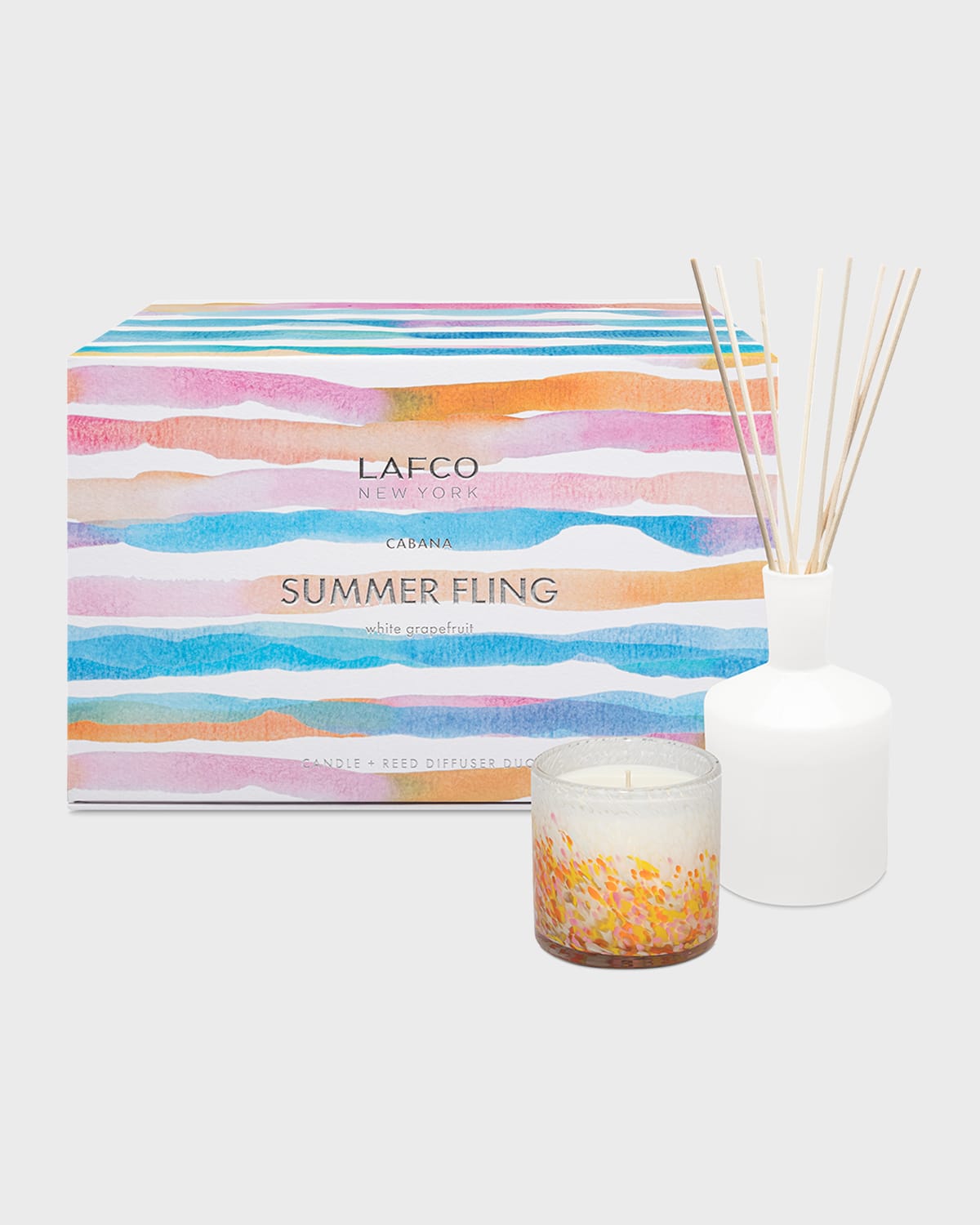 Shop Lafco New York Summer Fling White Grapefruit Classic Candle & Diffuser Duo