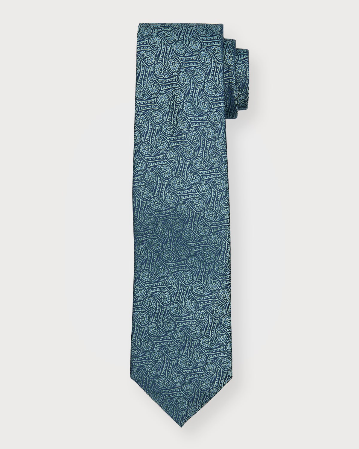 Charvet Men's Medallion Jacquard Silk Tie