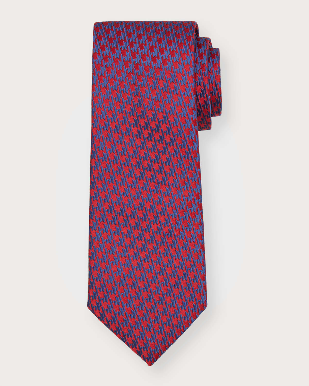 Charvet Men's Houndstooth Jacquard Silk Tie