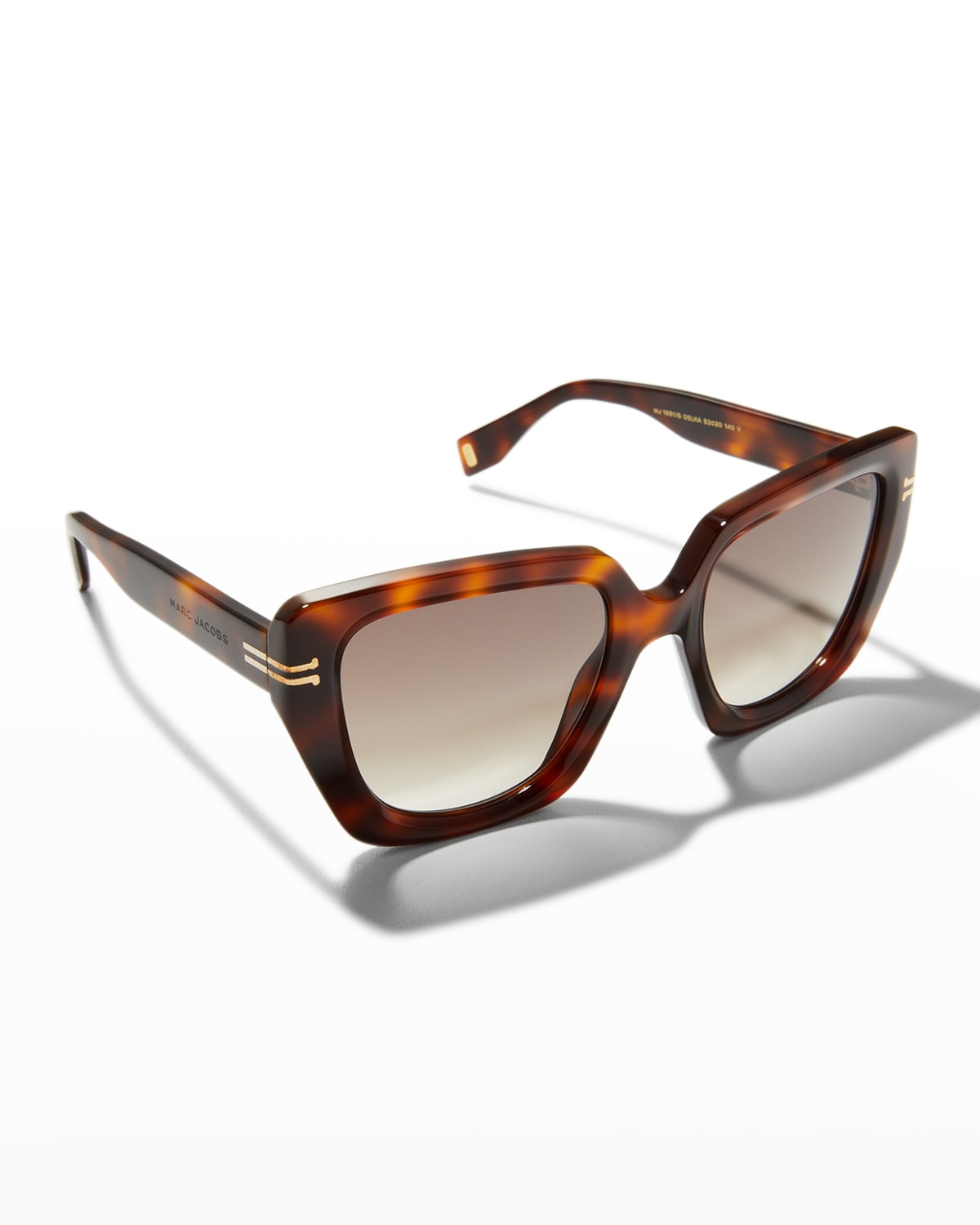 Marc Jacobs Oversized Square Acetate Sunglasses In Havana 2