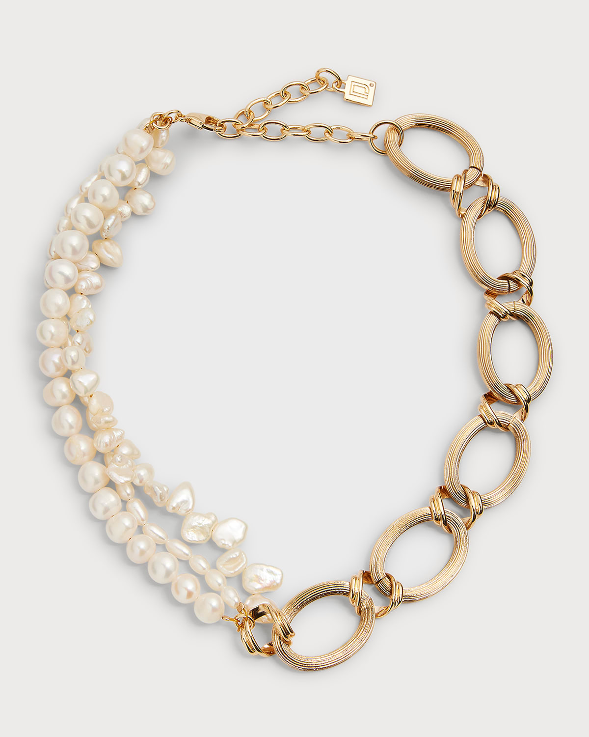 Lily Pearl and Chain Necklace