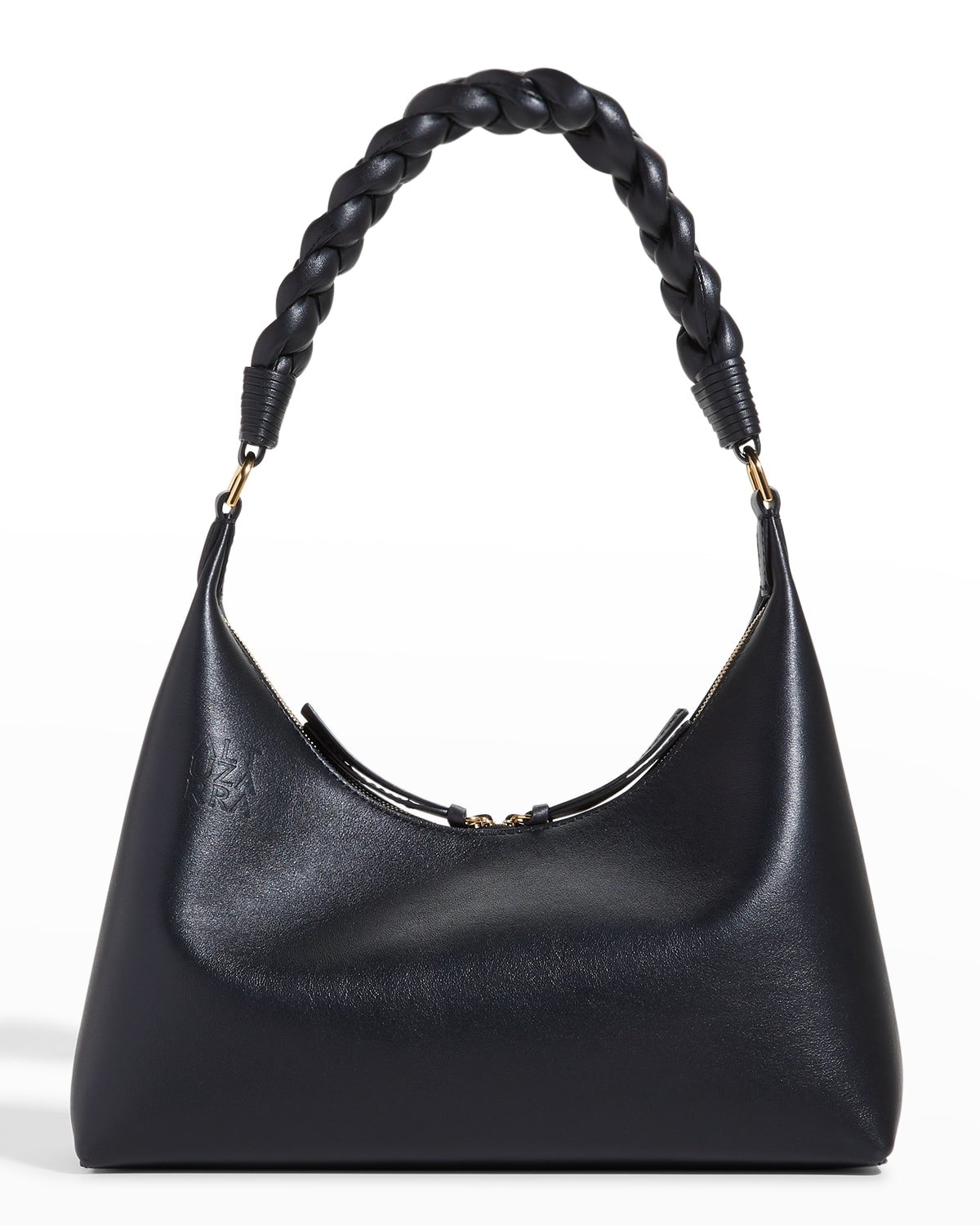 Small Braided Leather Hobo Bag