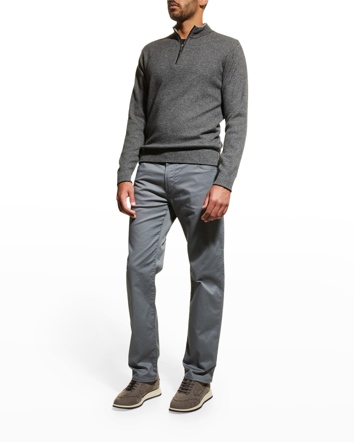 Peter Millar Men's Wool-Cashmere Quarter Zip Sweater