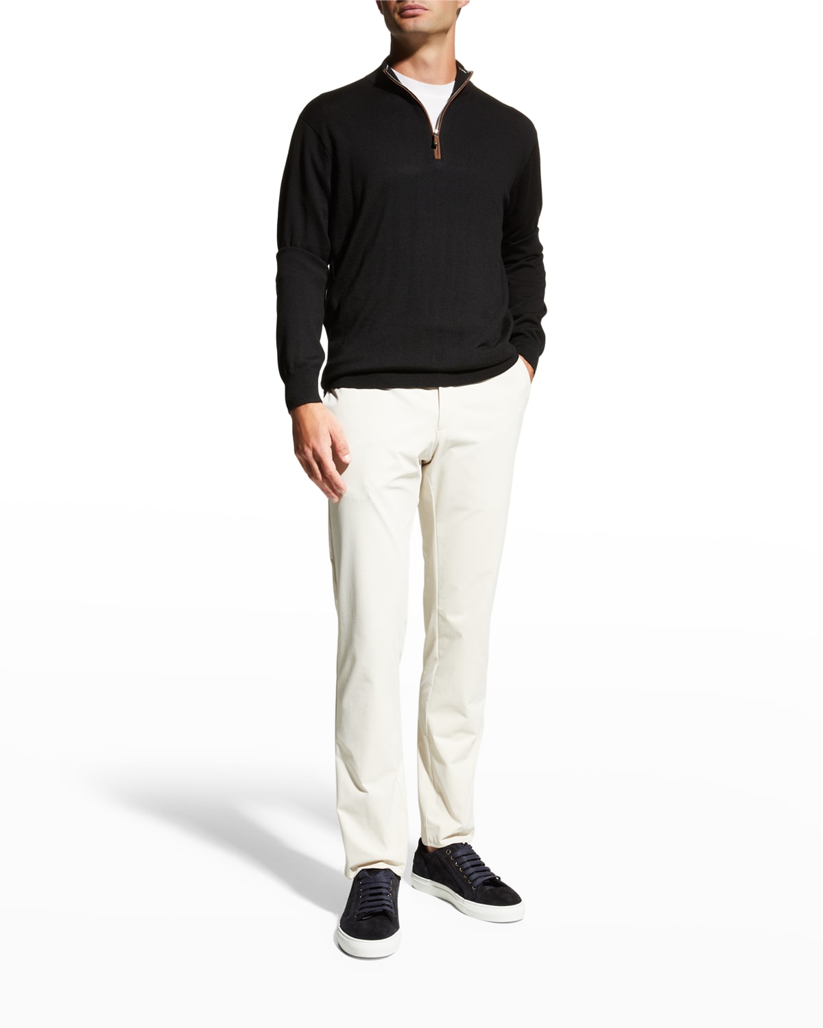 Peter Millar Men's Crown Wool-Blend Quarter-Zip Sweater