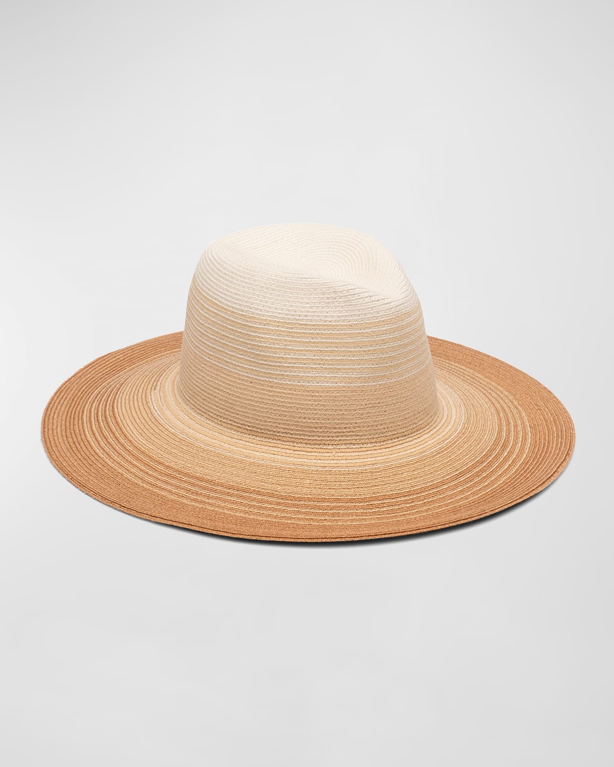 Shop Eugenia Kim Emmanuelle Colorblock Packable Fedora Hat In Ivory / Camel