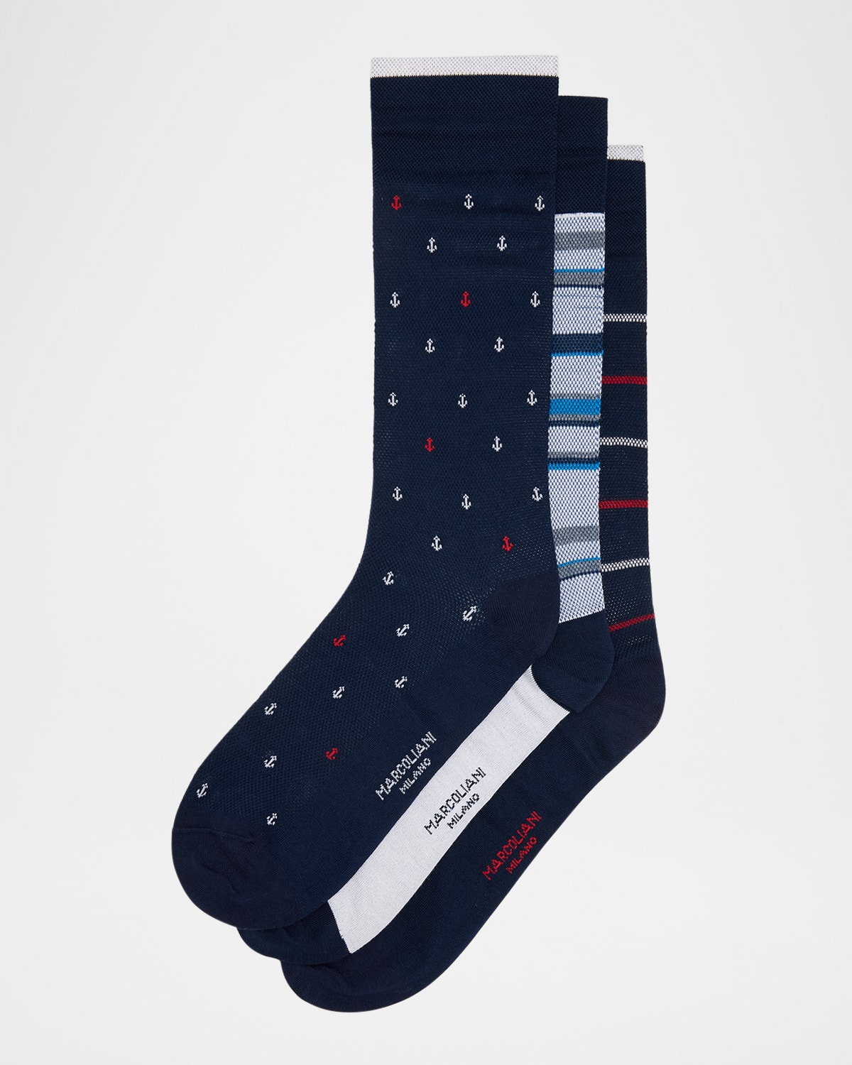 Men's 3-Pack Pima Cotton Crew Socks