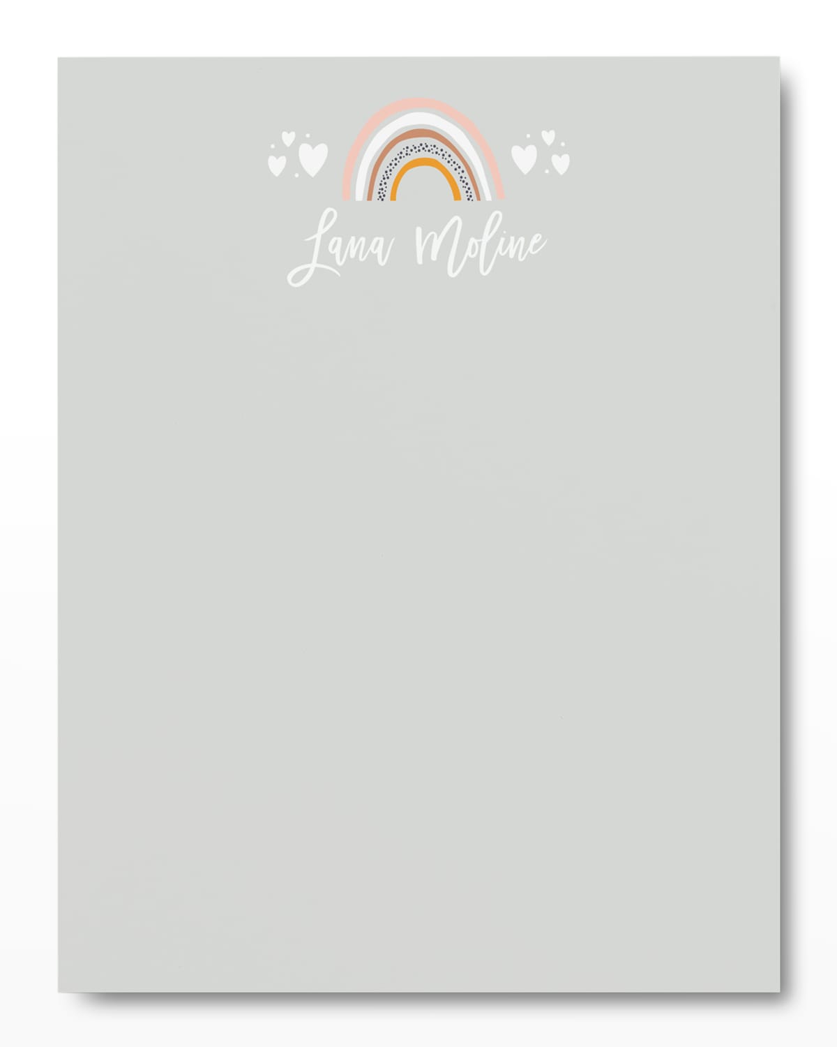 Shop Carlson Craft Lovely Rainbows Note Cards, Set Of 25 - Personalized In White Ink