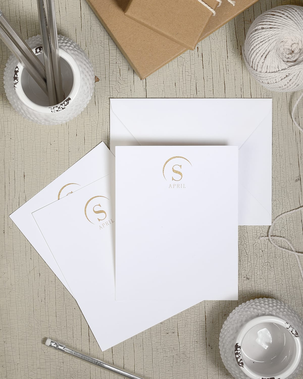 Shop Carlson Craft Impresa Note Cards, Set Of 25 - Personalized In Gold