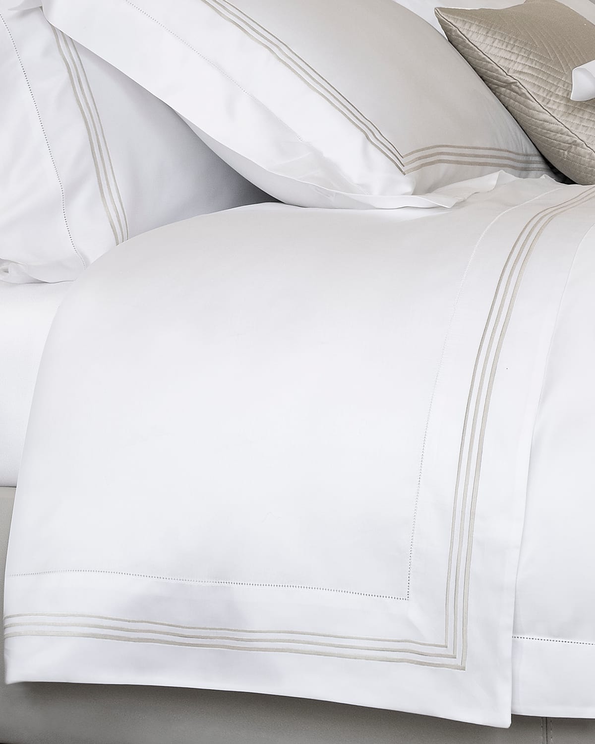 Signoria Firenze Granduca 600 Thread Count King Flat Sheet In White