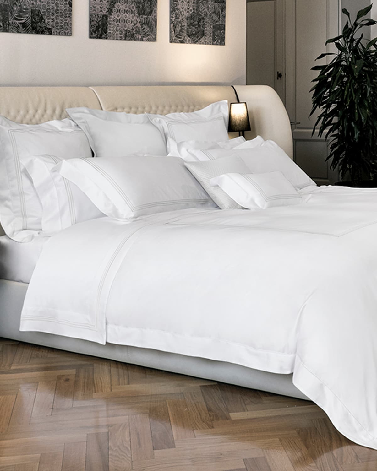 Signoria Firenze Granduca 600 Thread Count King Duvet Cover In White