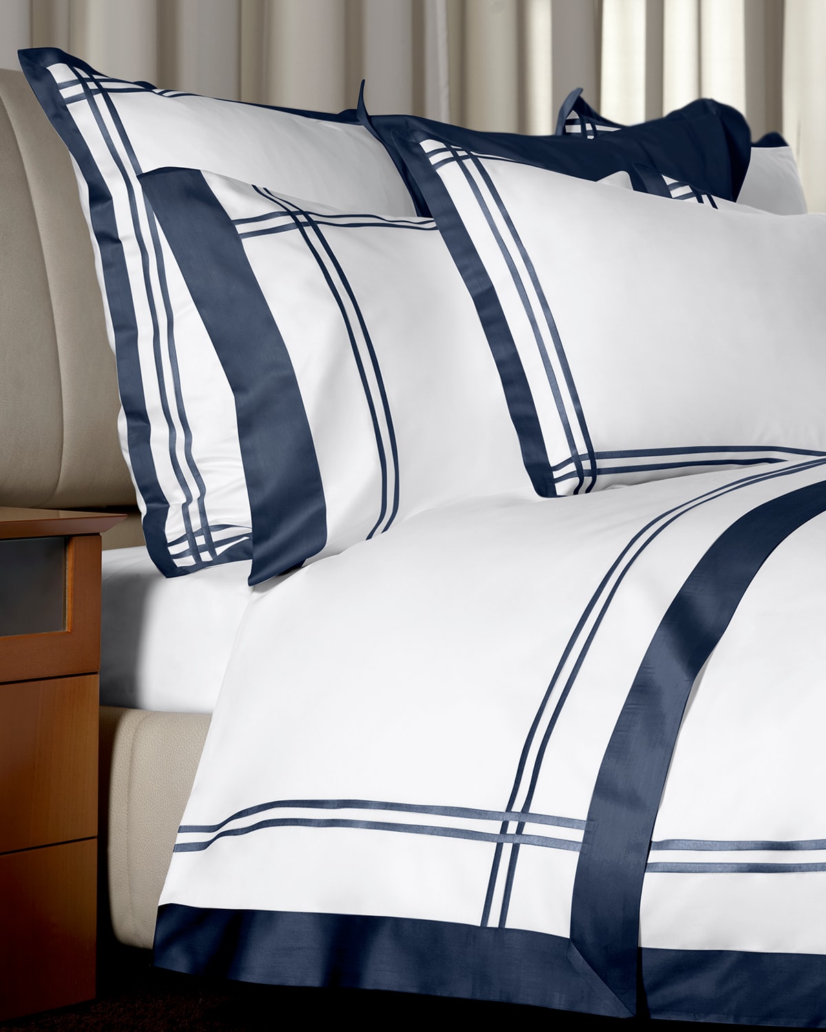 Signoria Firenze Sinfonia 400 Thread Count King Flat Sheet In Blue