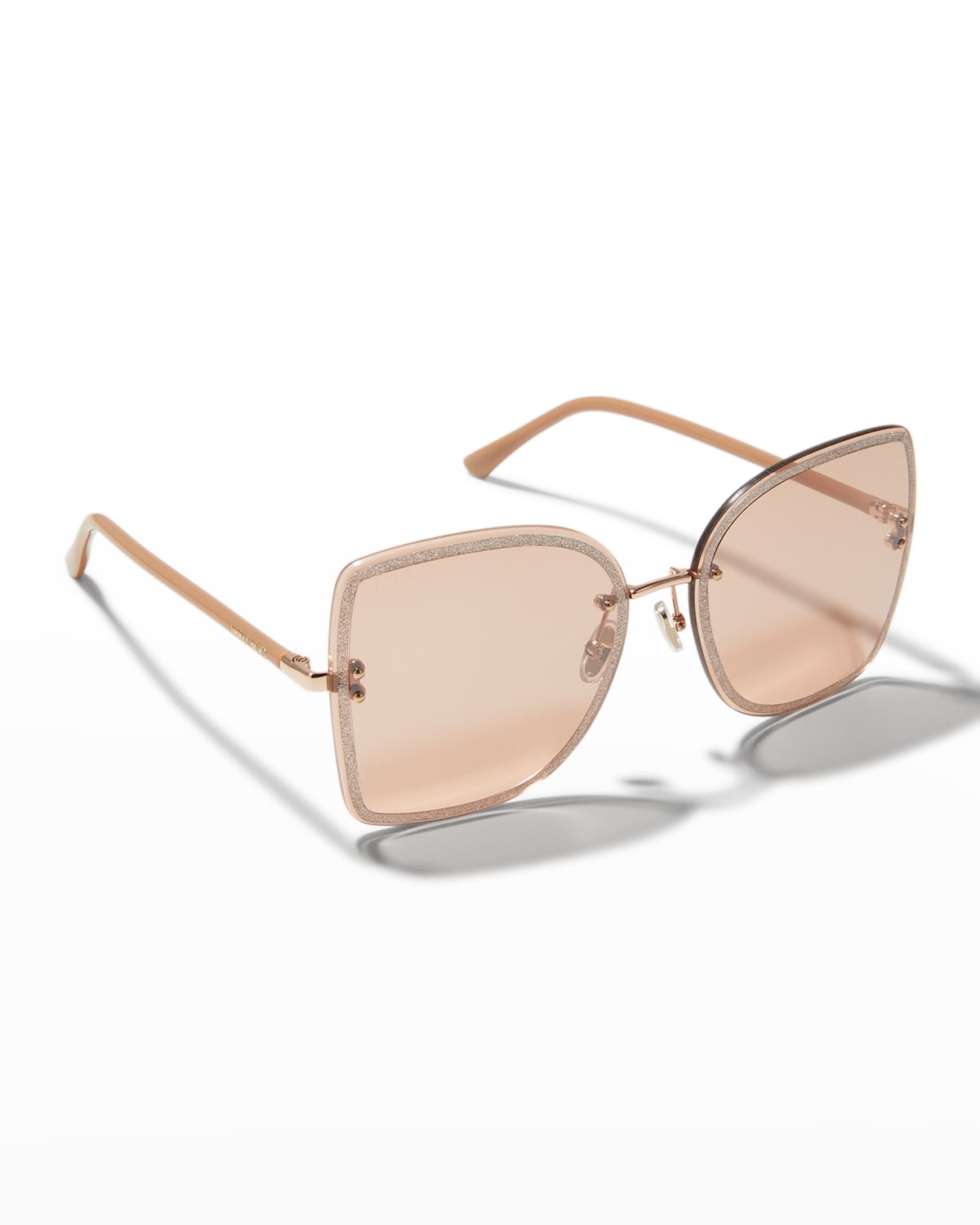 Letis Rimless Metal Butterfly Sunglasses