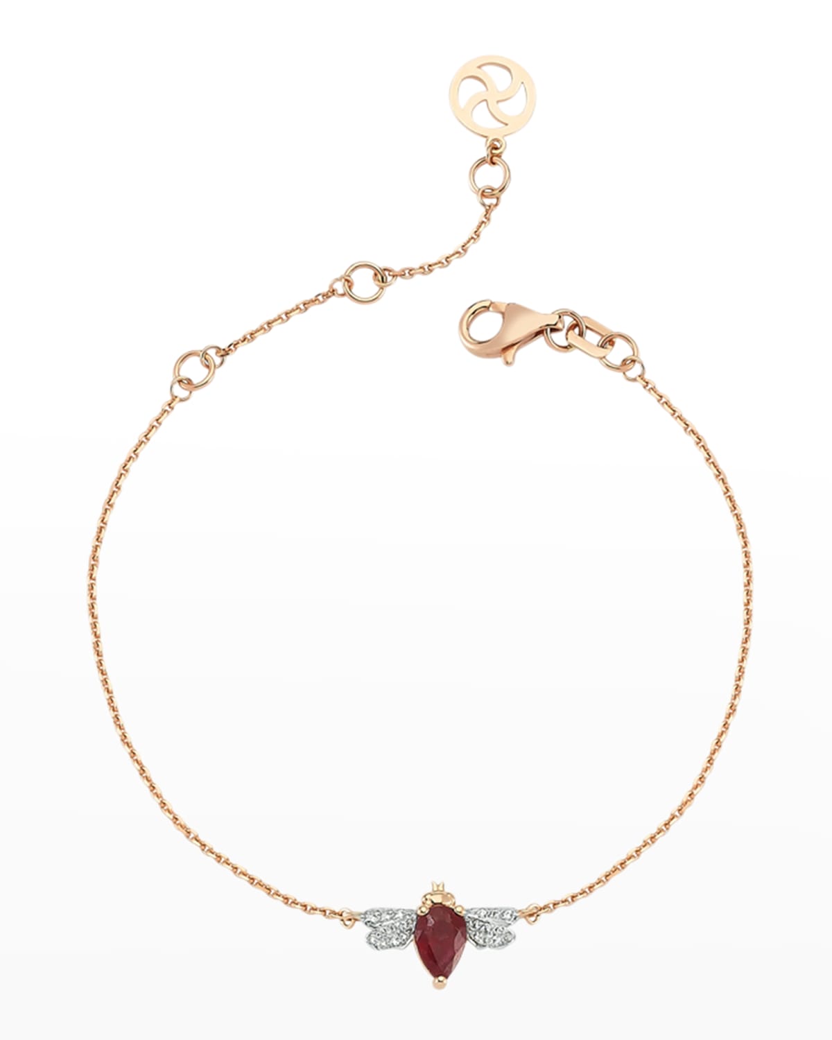 Ruby and Diamond Bee Bracelet