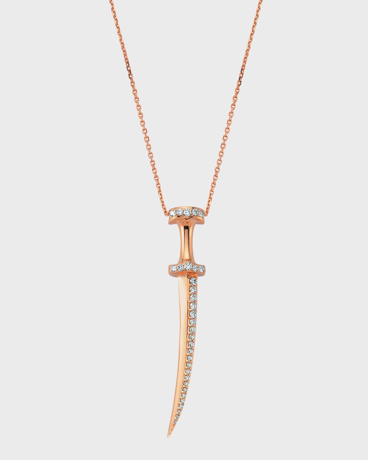 BeeGoddess White Diamond Sword Necklace