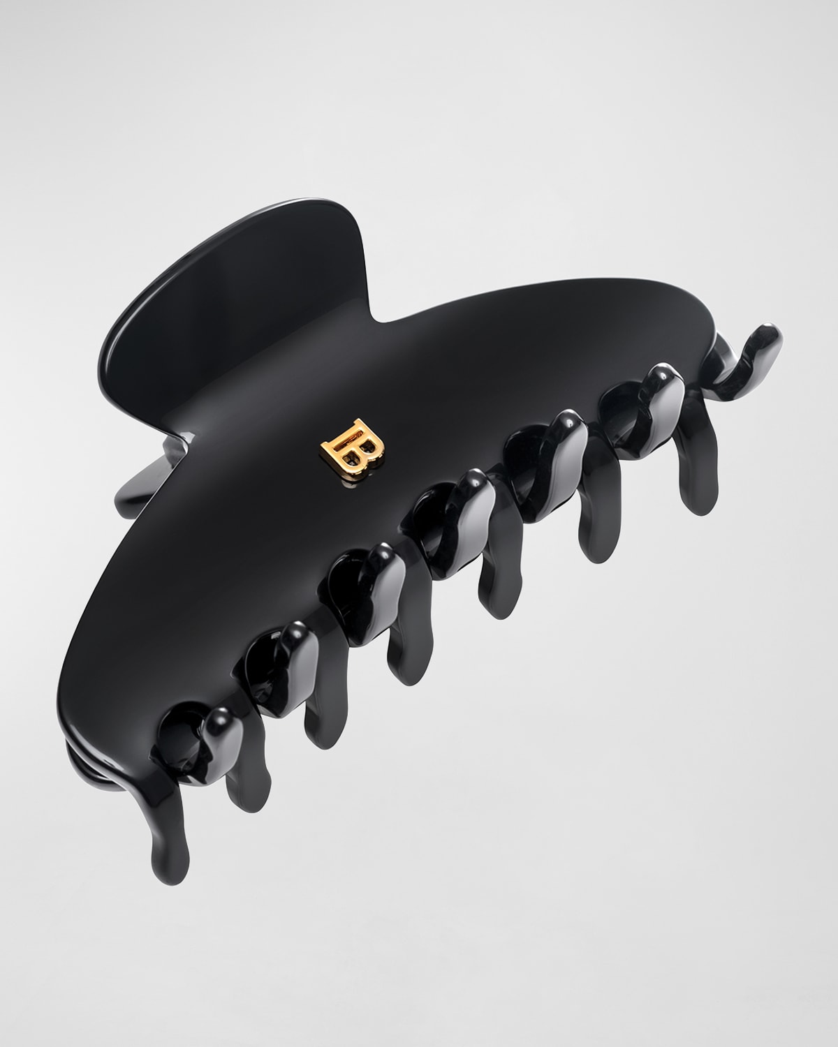 Shop Balmain Hair Pince A Cheveux Medium Claw Clip In Black