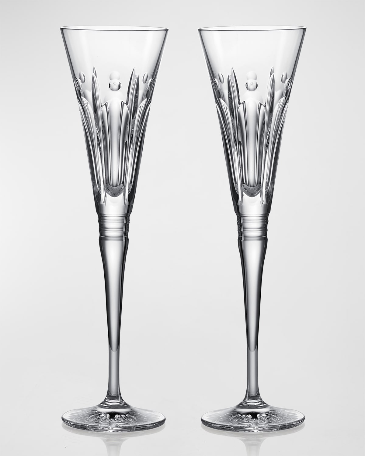 Winter Rose Champagne Flutes, Set of 2
