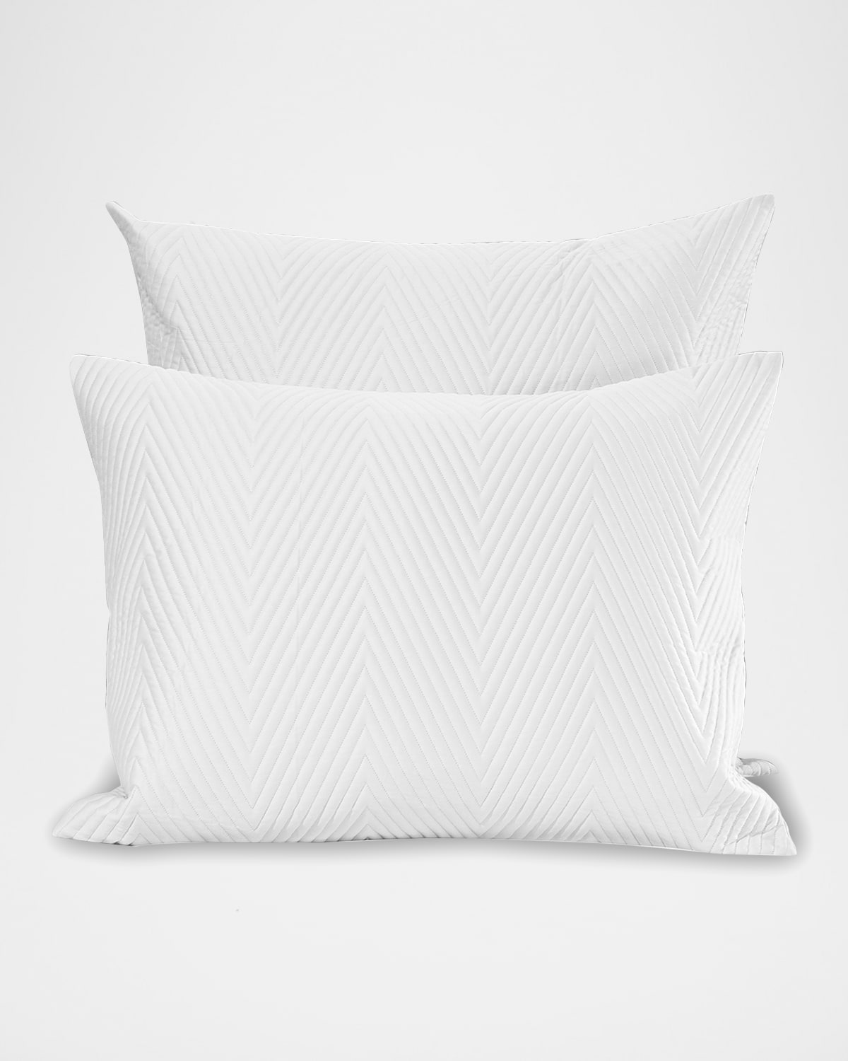 Signoria Firenze Letizia Herringbone Sateen European Sham In White