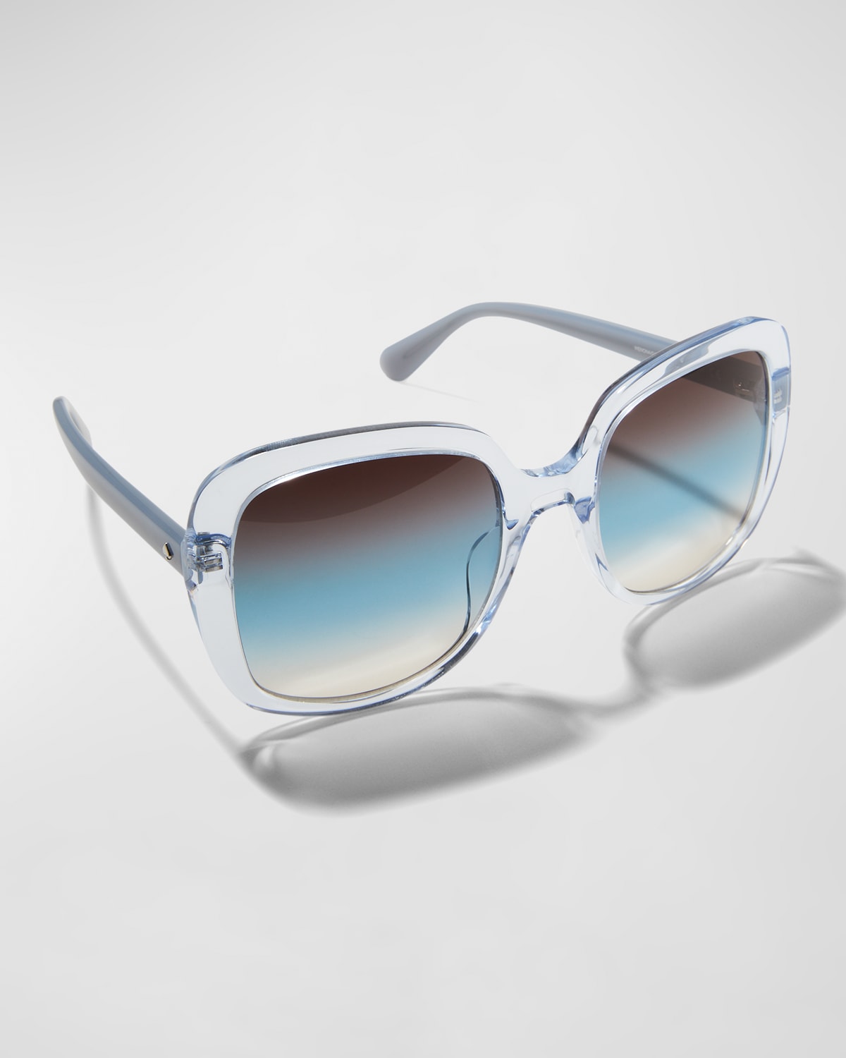 Shop Kate Spade Wenonags Square Acetate Sunglasses In Blue