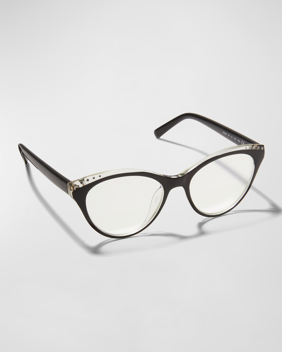 Kate Spade Xara Blue Light Blocking Plastic Cat-eye Glasses In Black