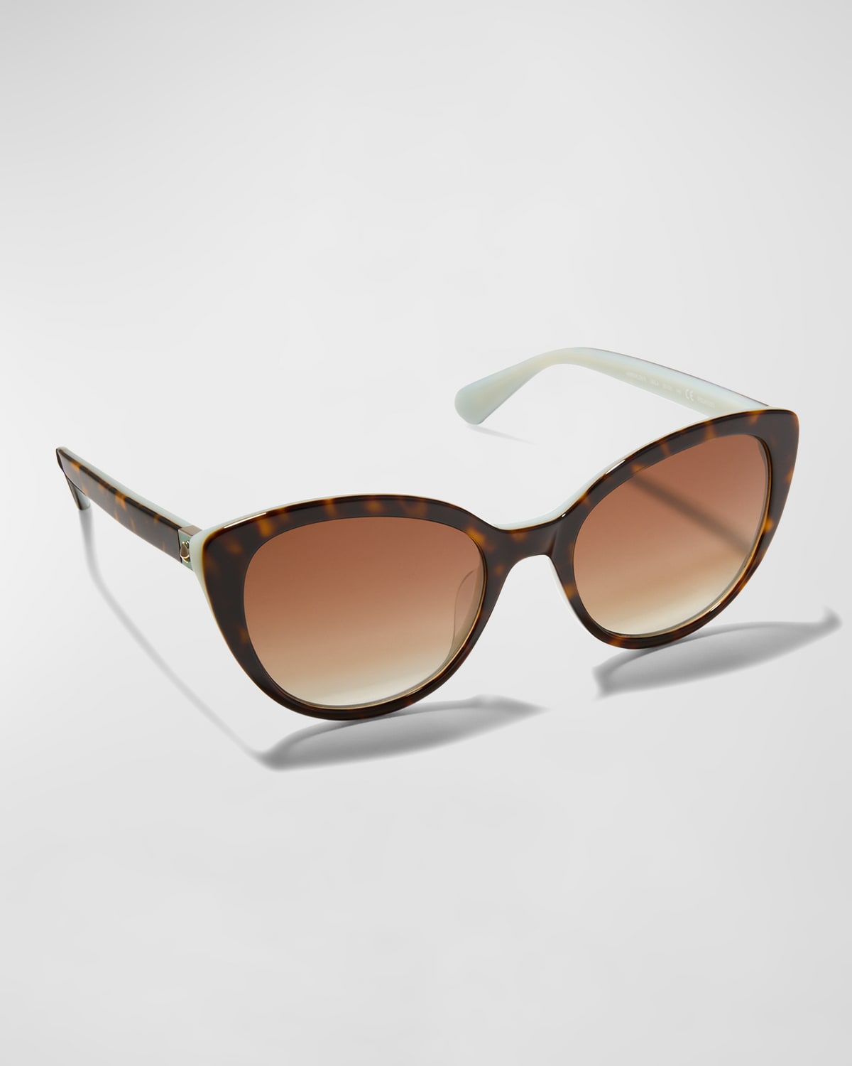 Shop Kate Spade Amberlees Polarized Acetate Cat-eye Sunglasses In Havana