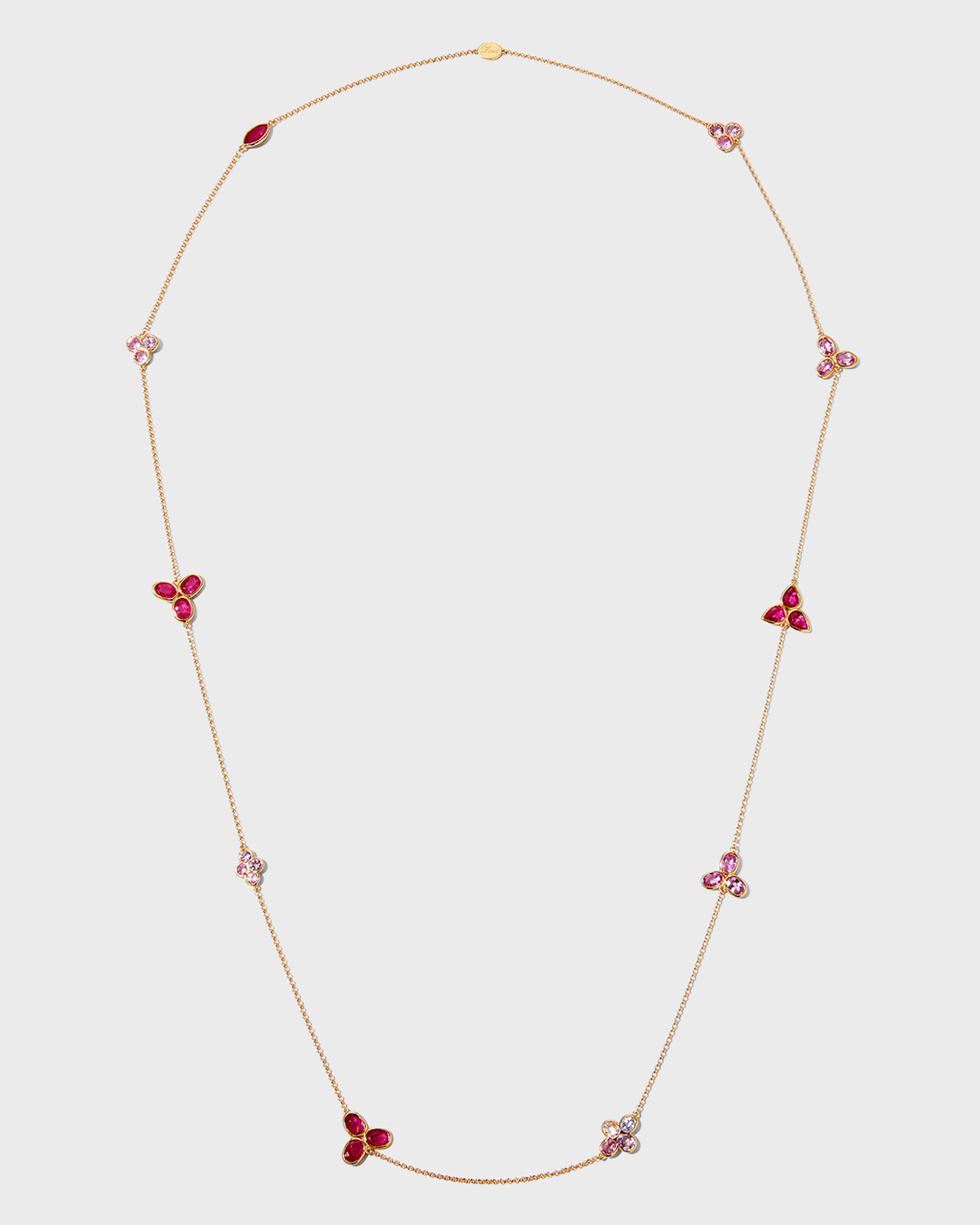 Alexander Laut Yellow Gold Sapphire, Ruby and Diamond Necklace