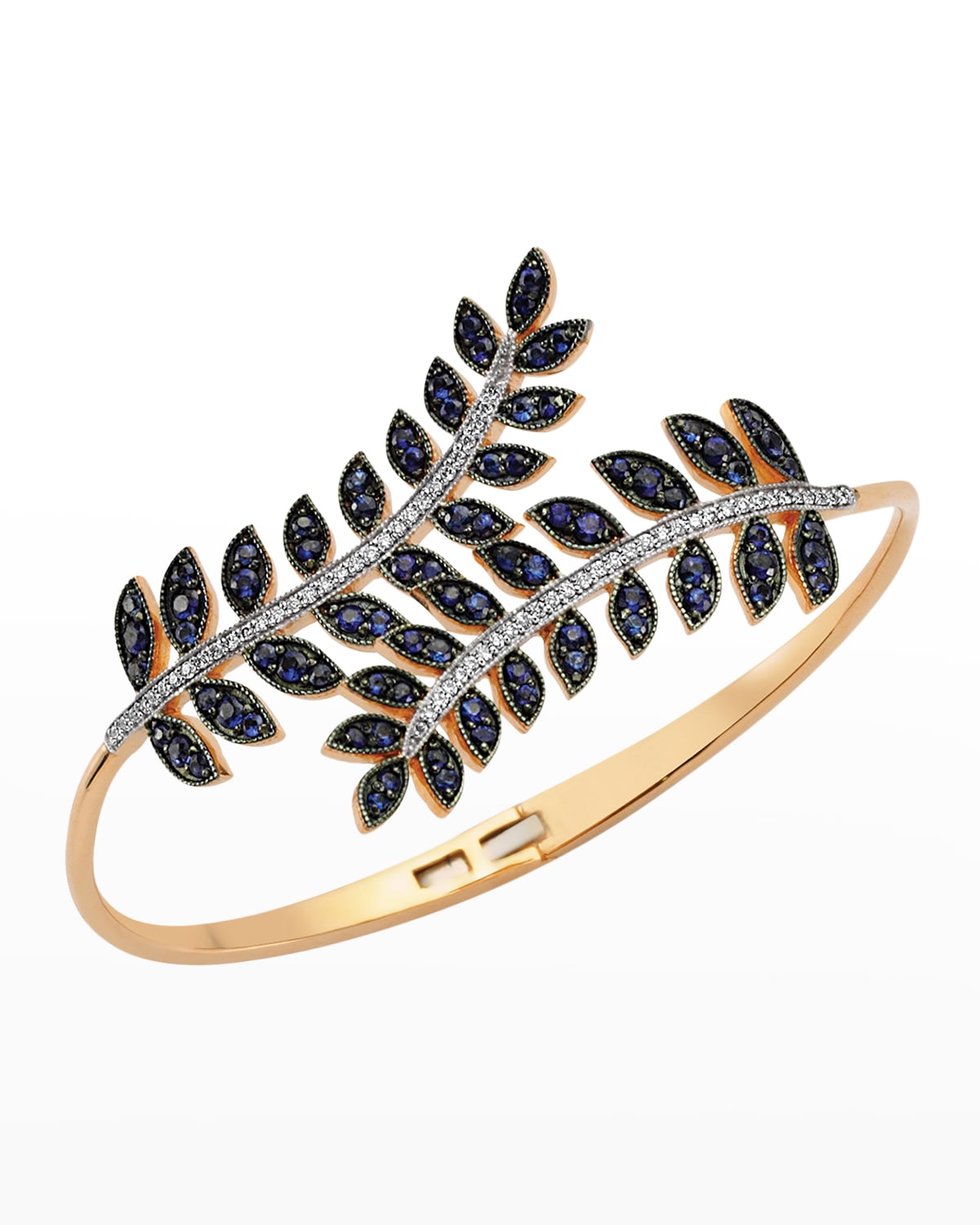 BeeGoddess Diamond and Sapphire Feather Goddess Bracelet