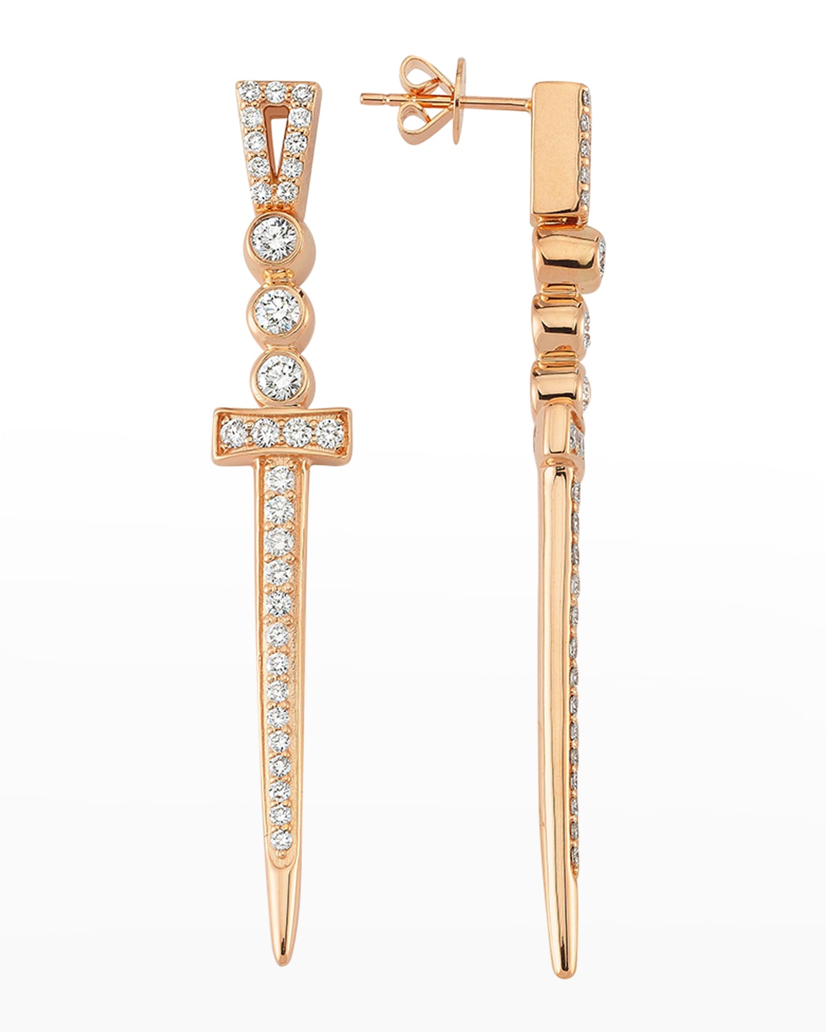 BeeGoddess Diamond Sword Earrings