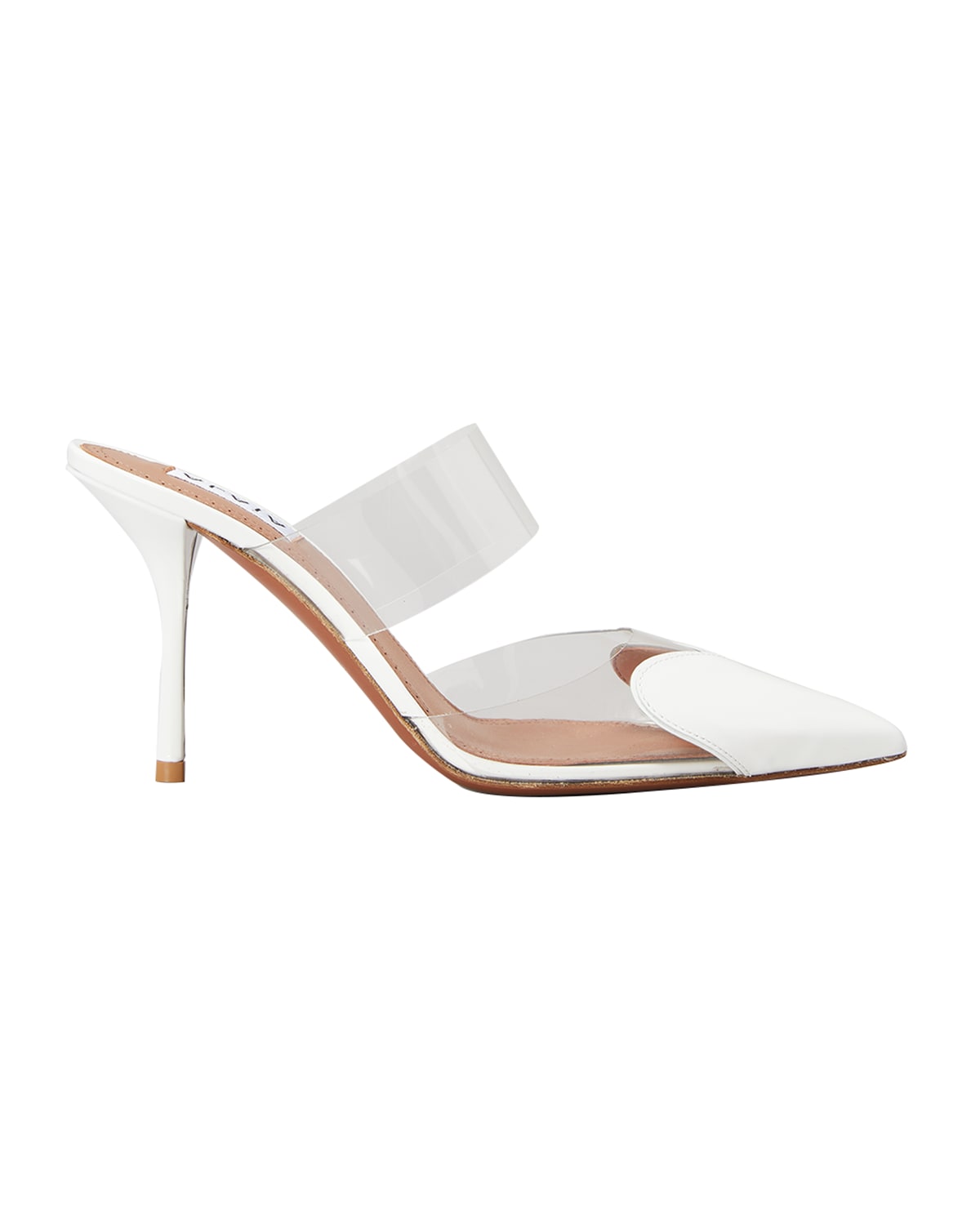 Shop Alaïa Clear Cap-toe Mule Pumps In Blanc