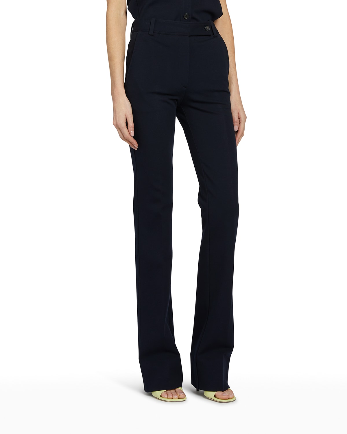 VICTORIA BECKHAM TROMPETTE STRAIGHT-LEG TROUSERS