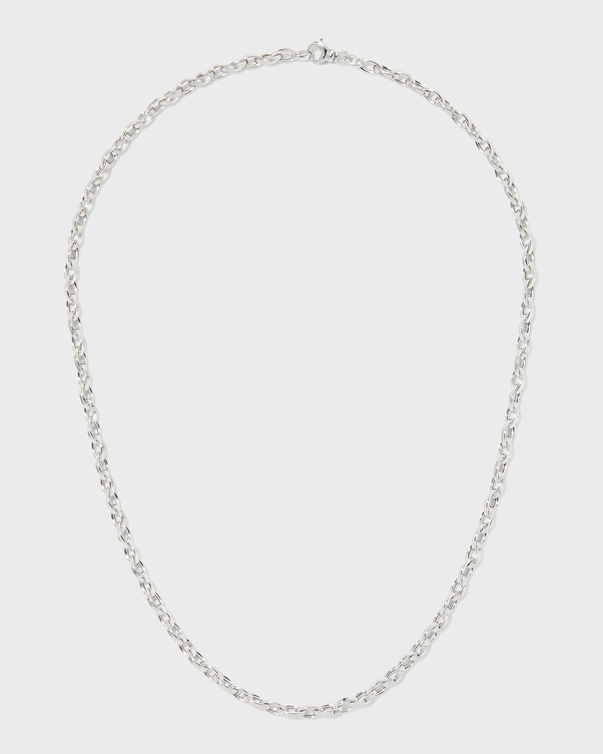 Yellow Gold Almond Link Chain, 24"L