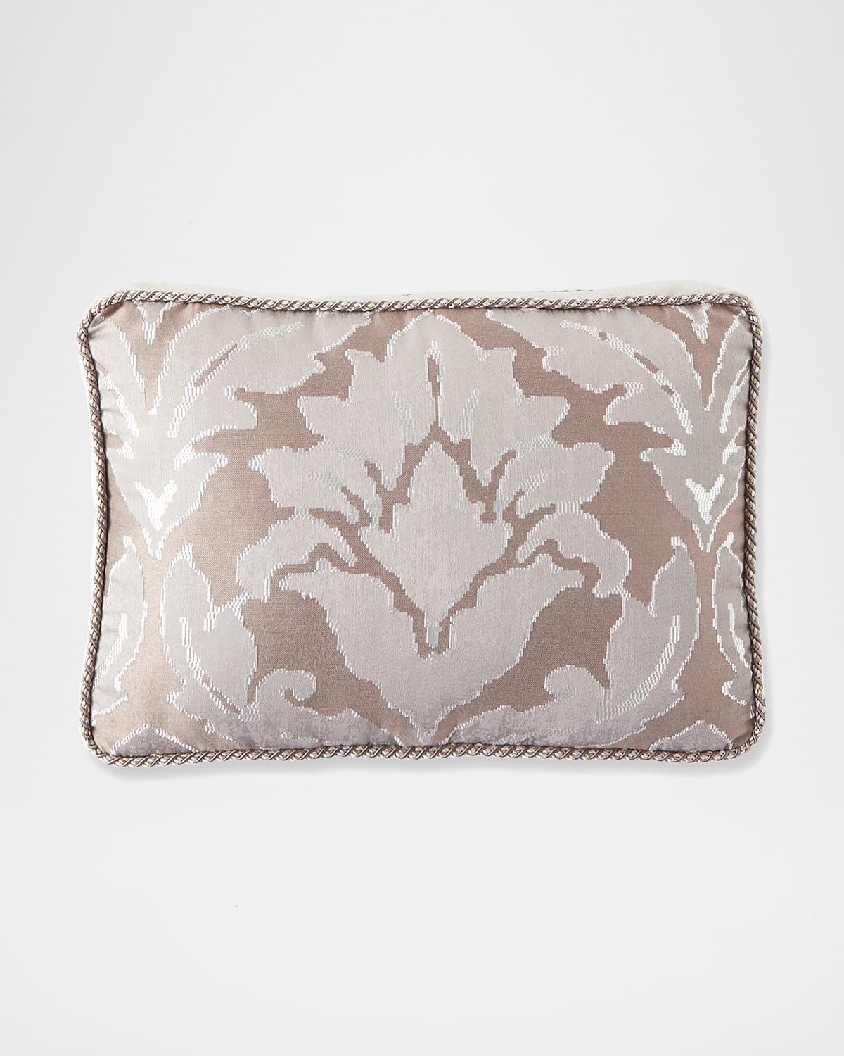 Austin Horn Collection Pablo Boxed Boudoir Pillow, 13" X 17" In Grey
