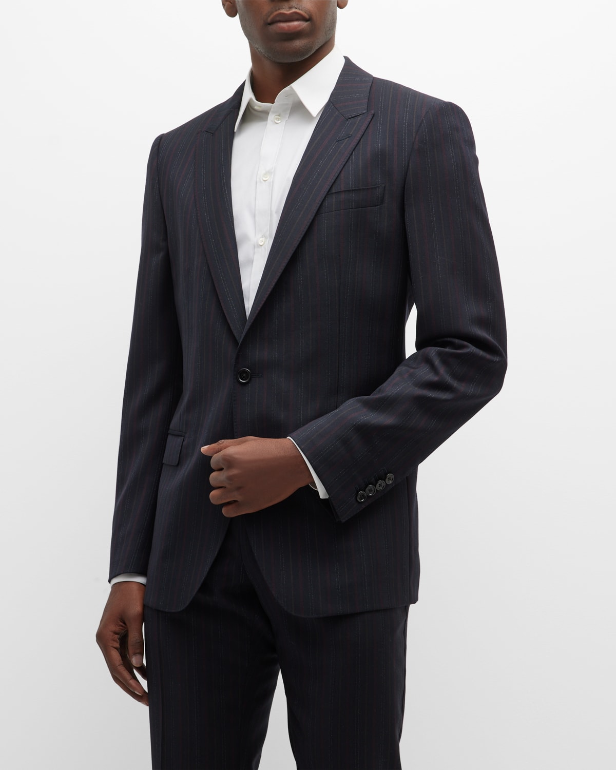 Dolce & Gabbana Pinstripe-pattern Single-breasted Blazer In Black