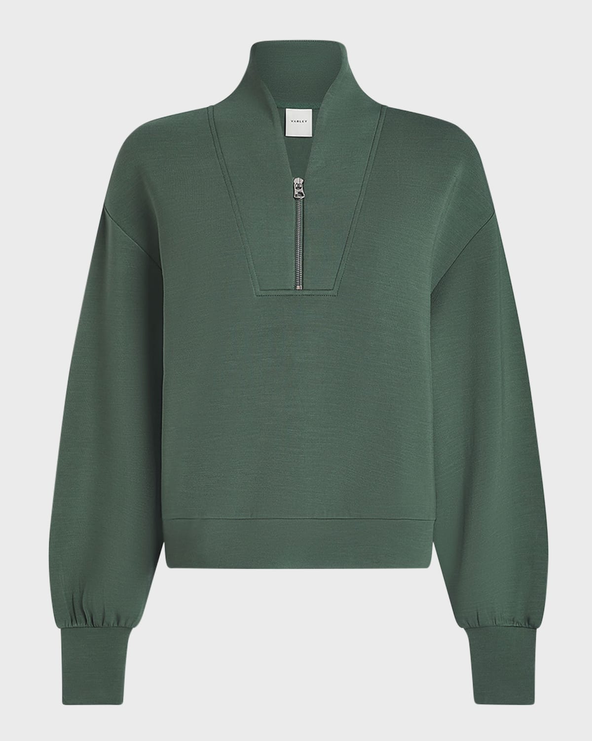 Varley Davidson Partial-zip Sweatshirt In Cilantro