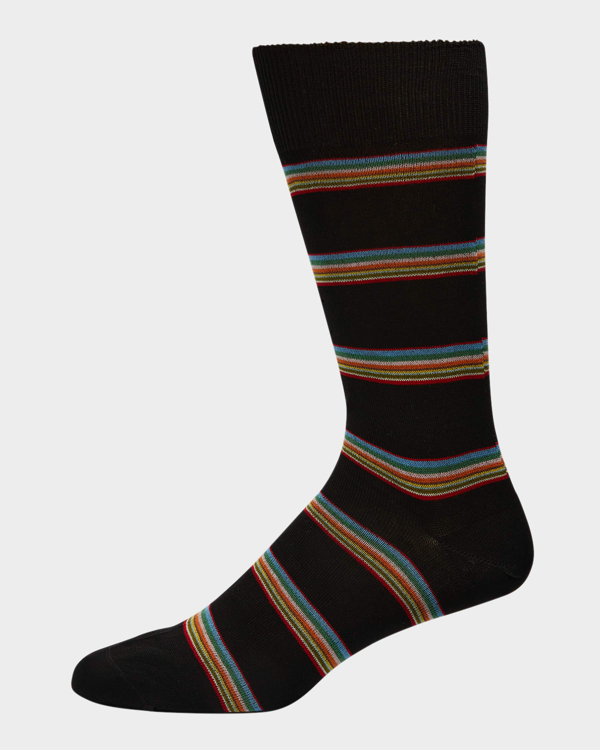 Shop Paul Smith Men's Multiblock Ribbed Crew Socks In 79