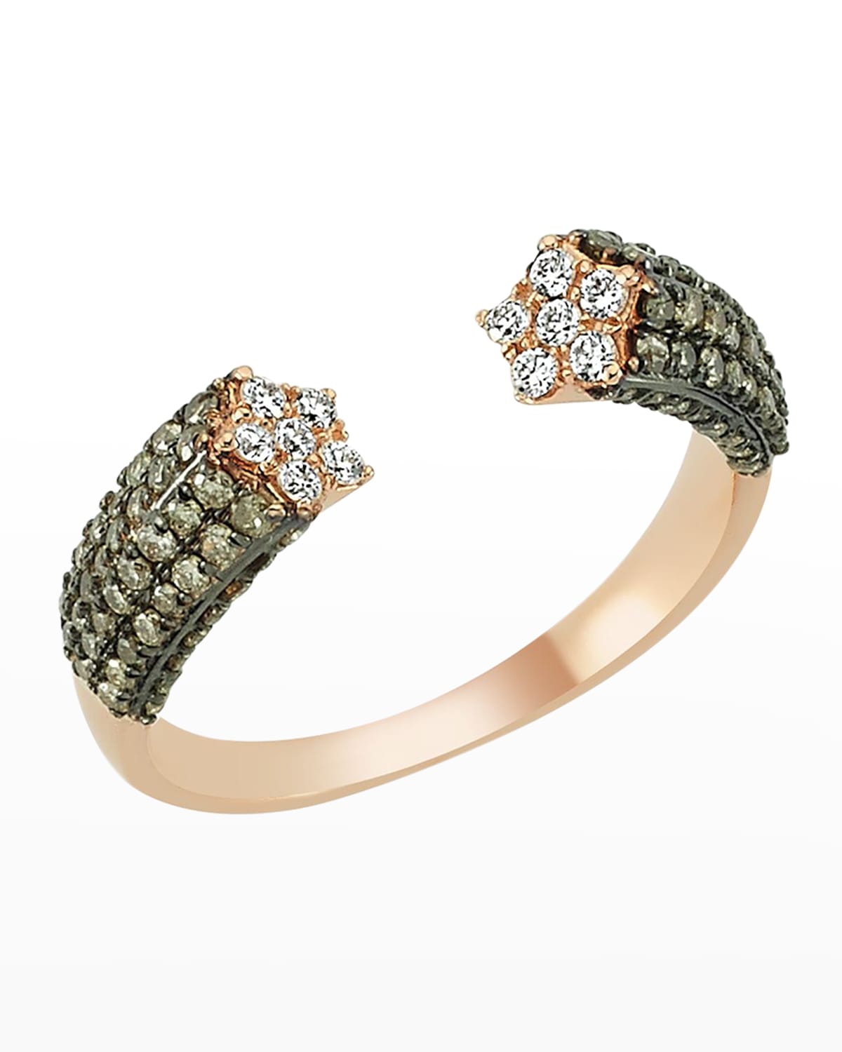 Beegoddess Sirius Two-tone Diamond Ring In Gold