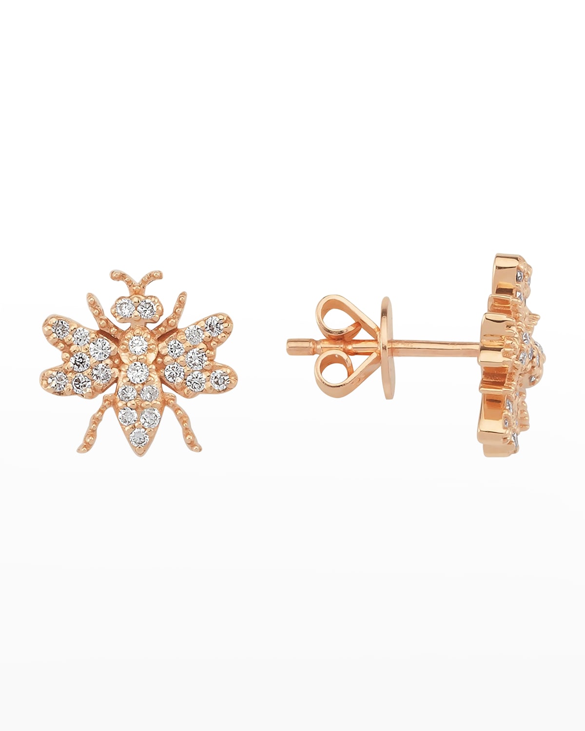 Bee Diamond Stud Earrings