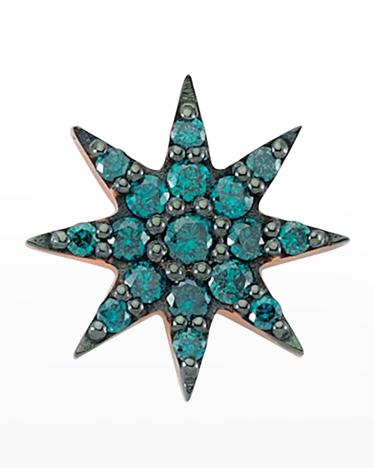 BeeGoddess Venus Star Blue Diamond Earring, Single
