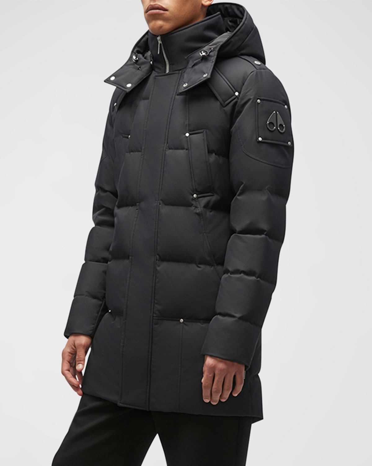 Moose Knuckles Cotton Zip-up Hooded Parka Coat in Black for Men Save 7% Mens Clothing Coats Parka coats 