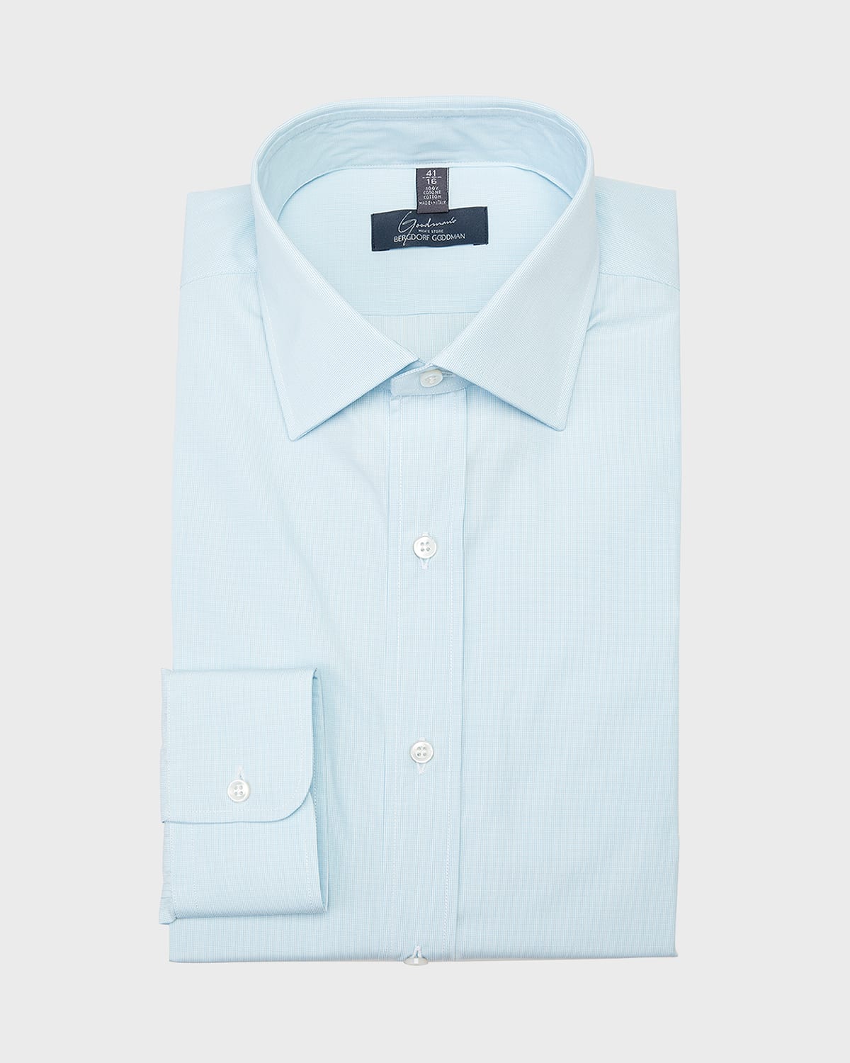 Neiman Marcus Men's Micro-check Dress Shirt In Blue | ModeSens